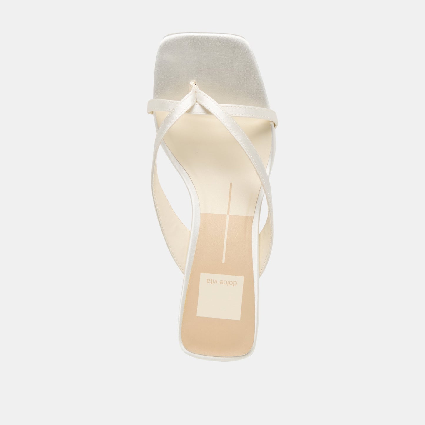 Brevel True White Satin Heels