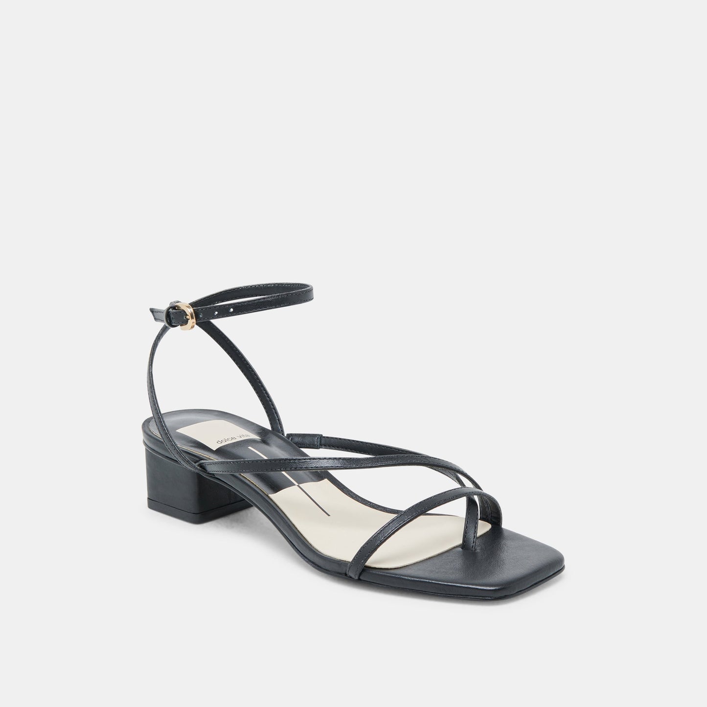 Karlos Wide Black Leather Sandals