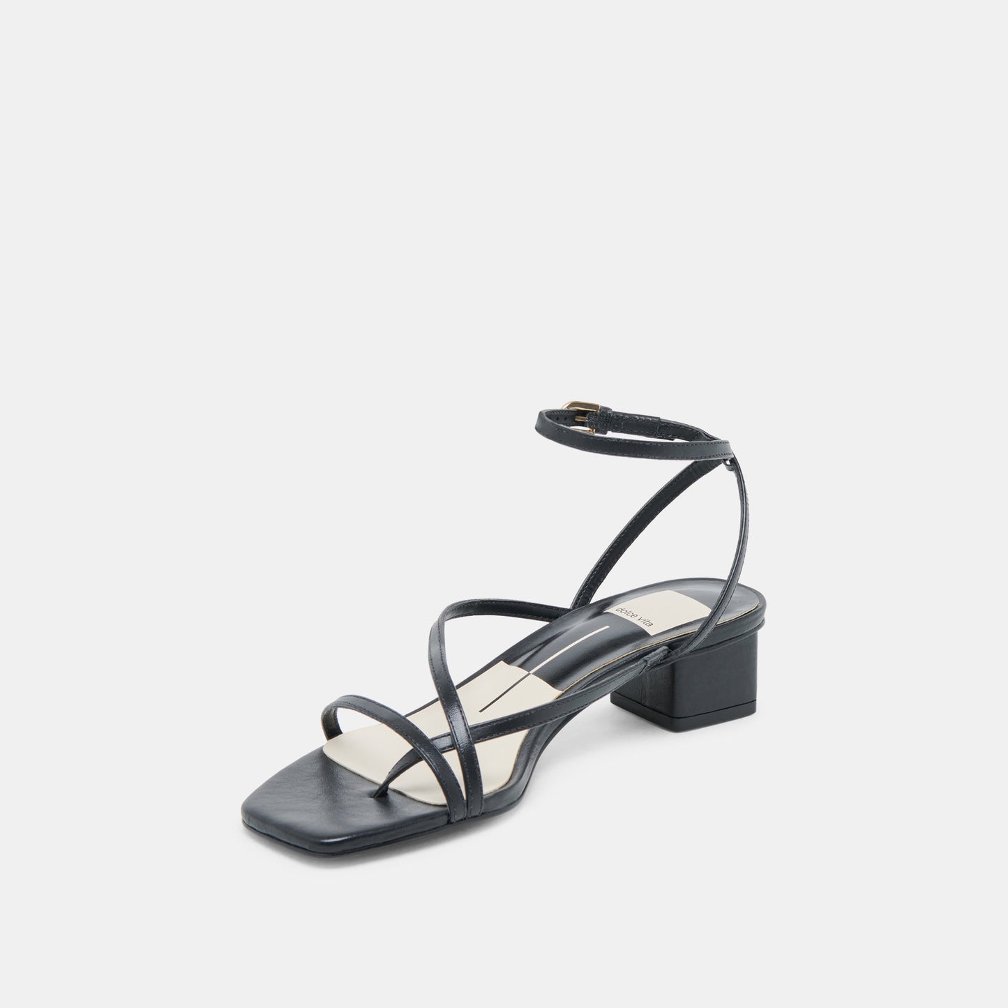 Karlos Wide Black Leather Sandals