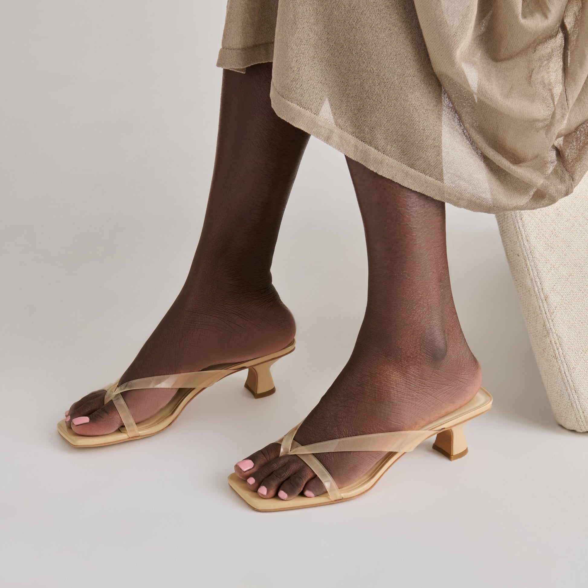 Brevel Vinyl Praline Jelly Heels