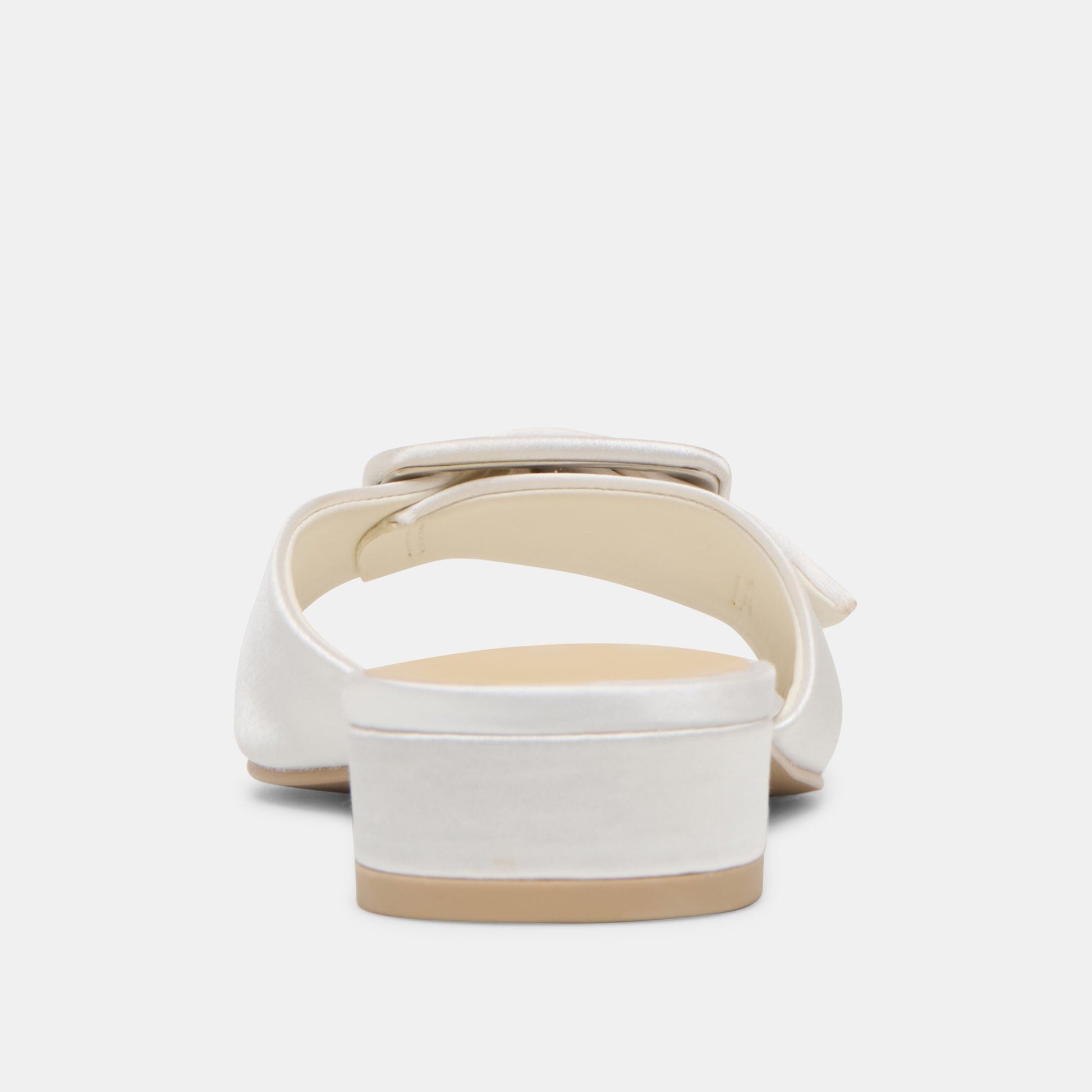 Edina True White Satin Sandals