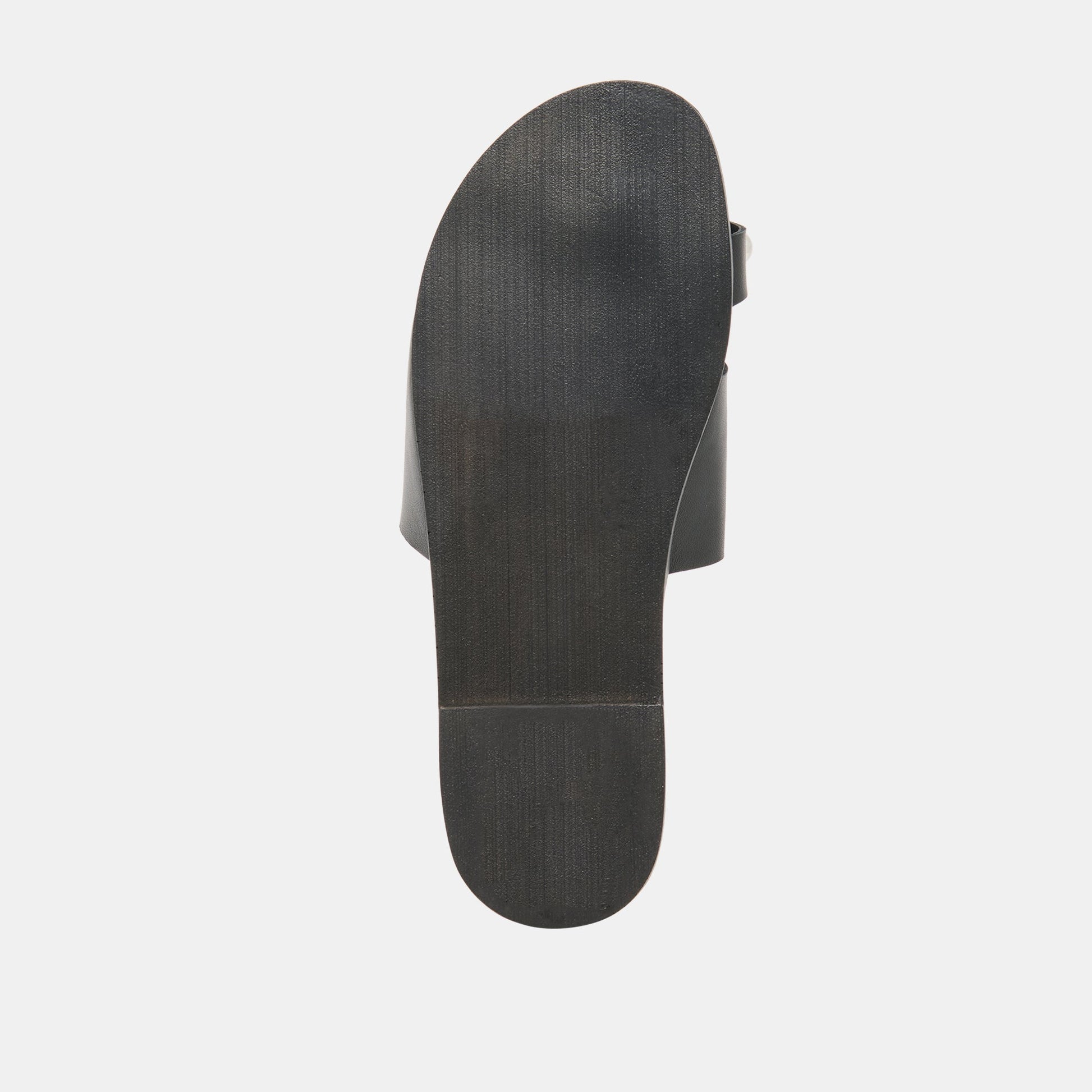 MOXY Black Leather Metal Detail Open-Toe Sandals