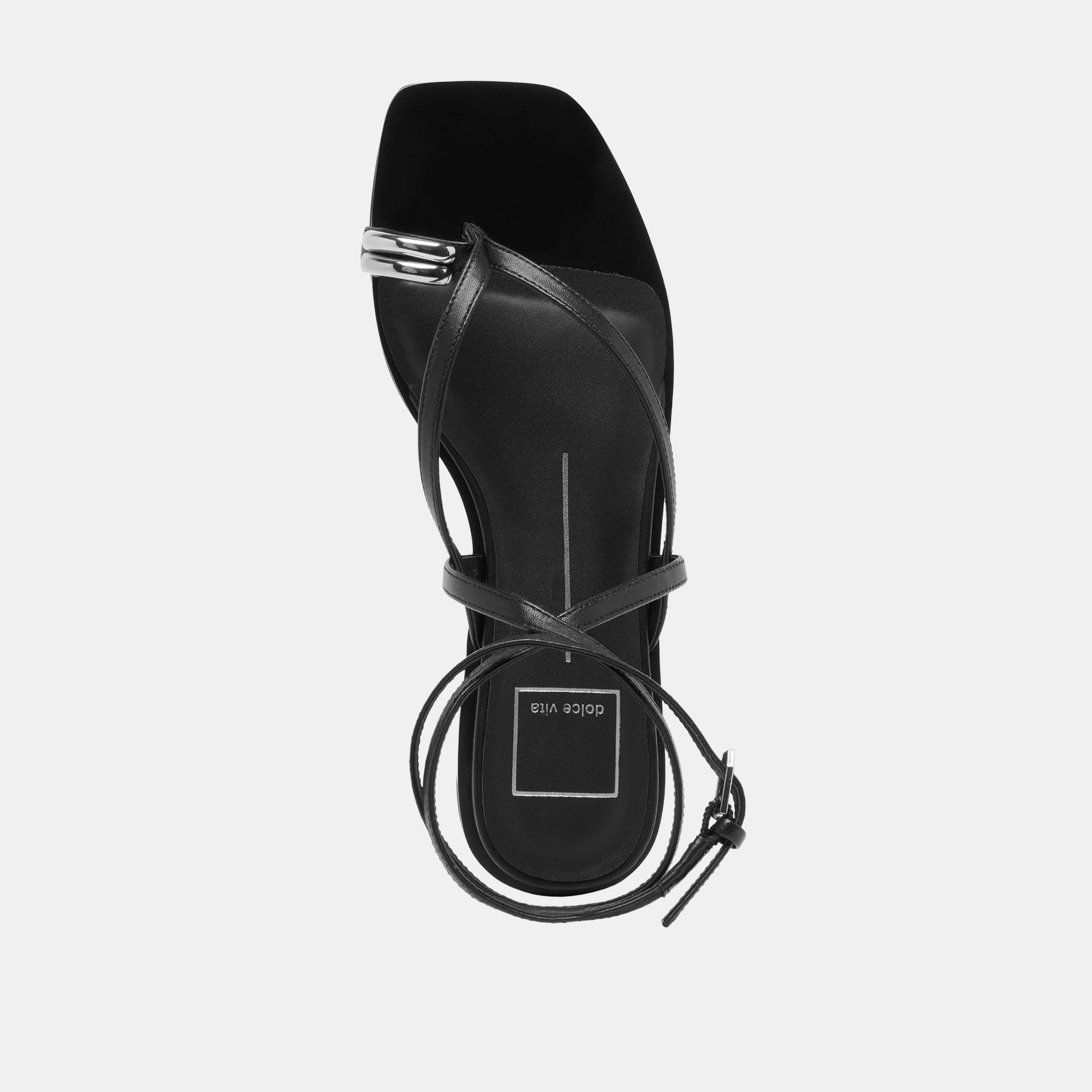 Tyrice Black Leather Sandals