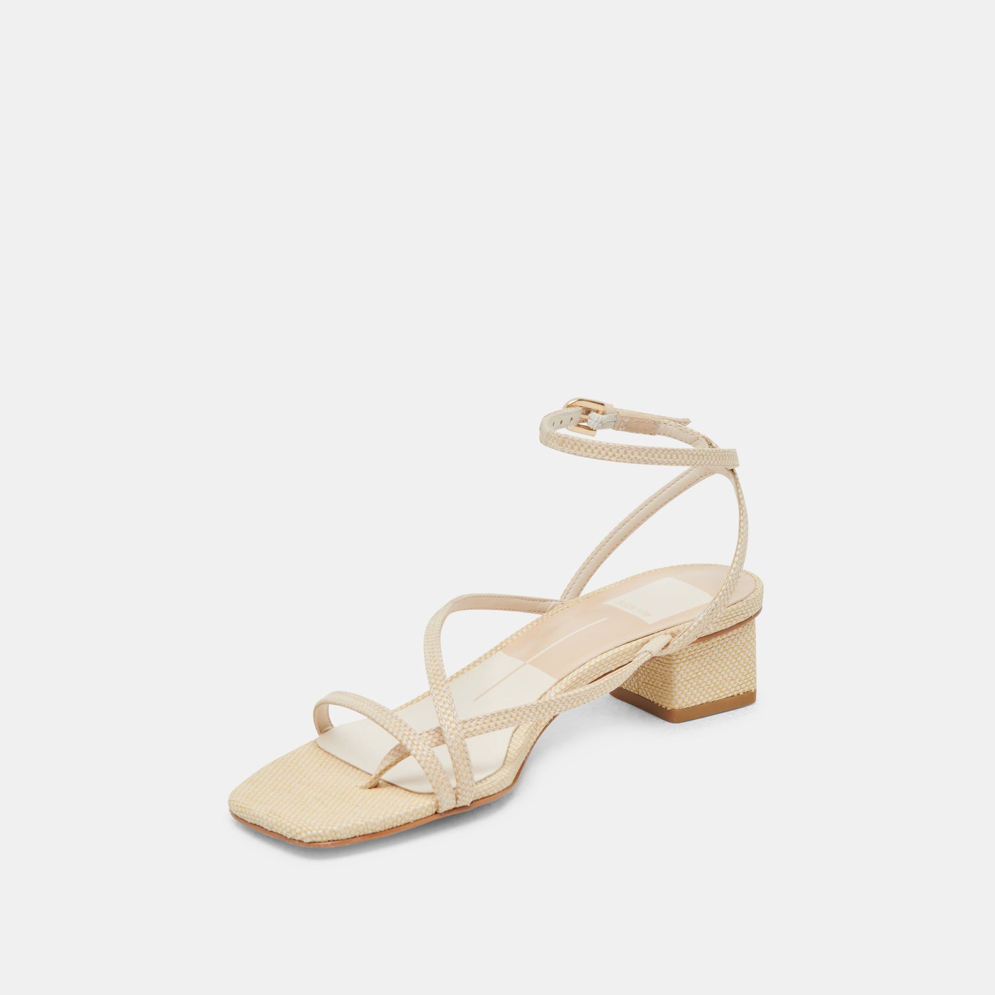 Karlos Wide Natural Woven Raffia Sandals