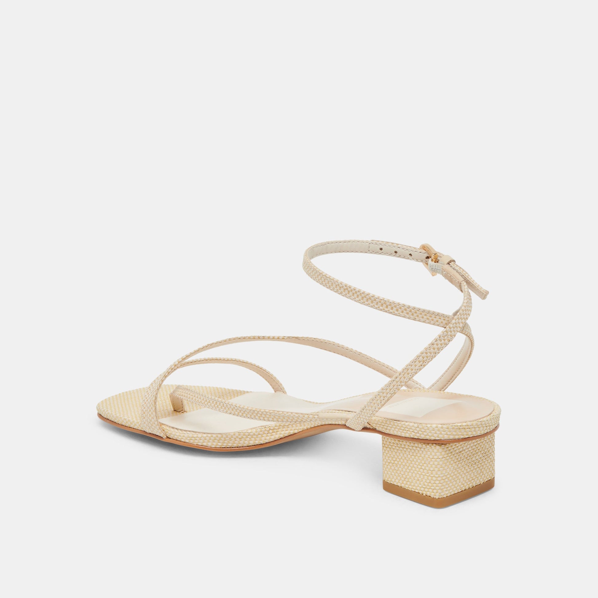 Karlos Wide Natural Woven Raffia Sandals