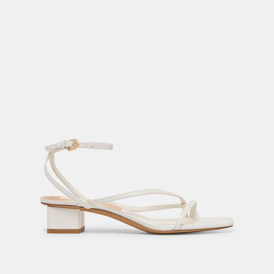 Karlos Wide True White Leather Sandals