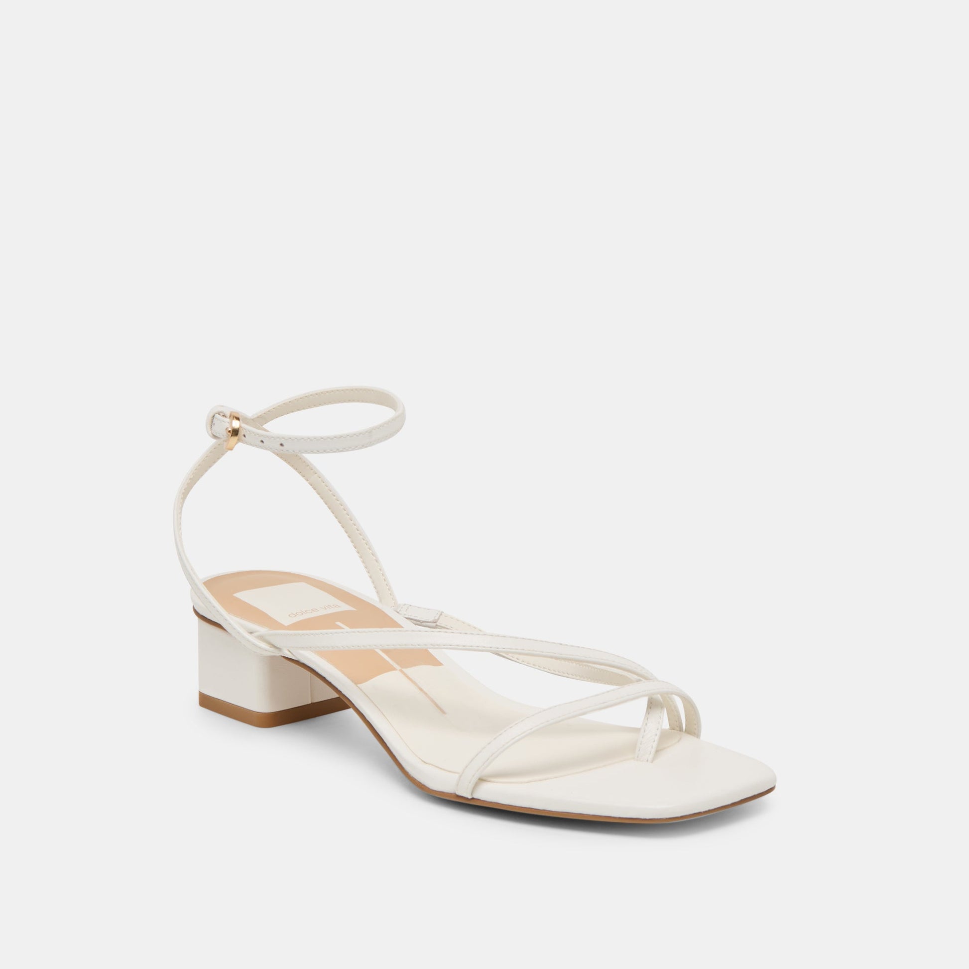 Karlos Wide True White Leather Sandals