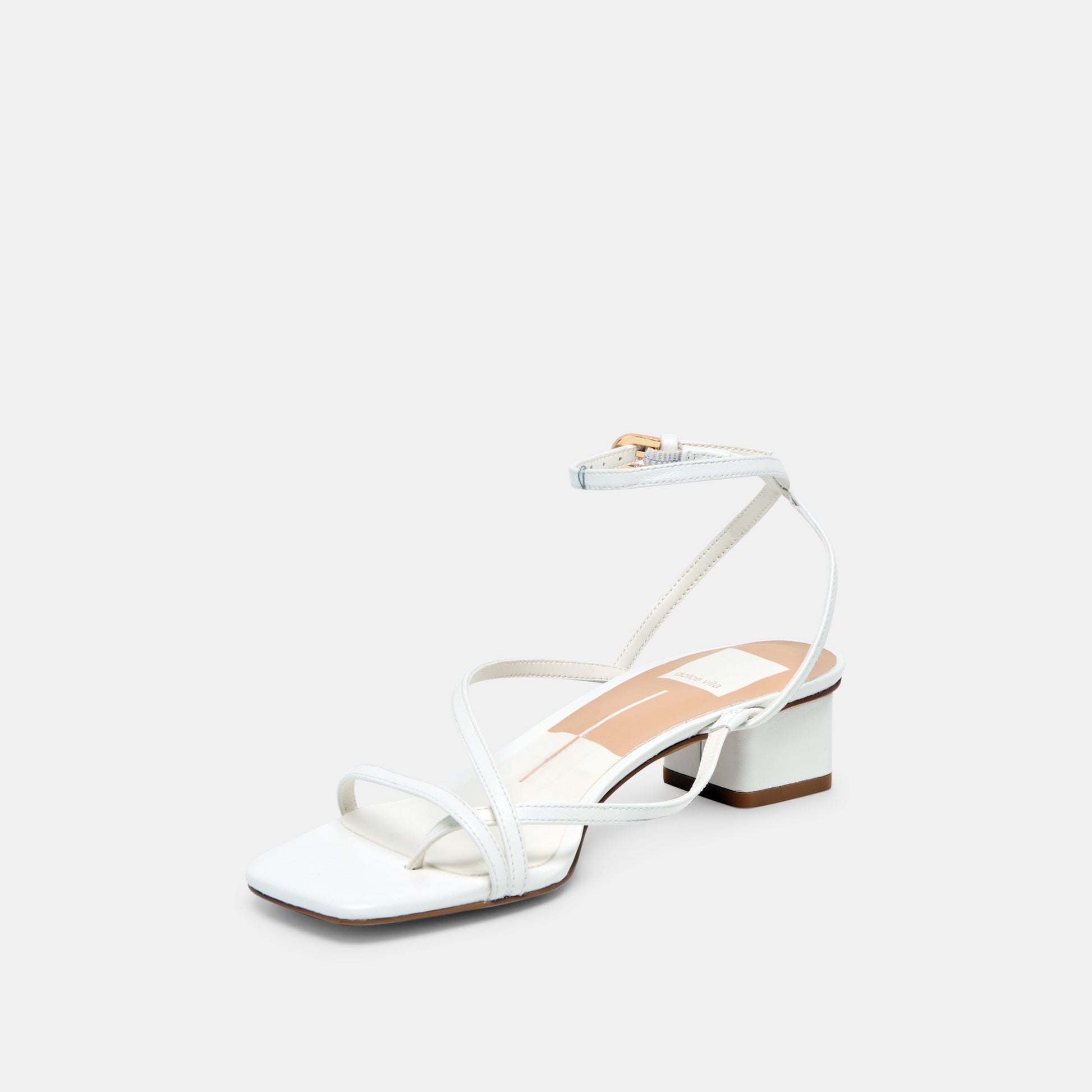 Karlos Wide True White Leather Sandals