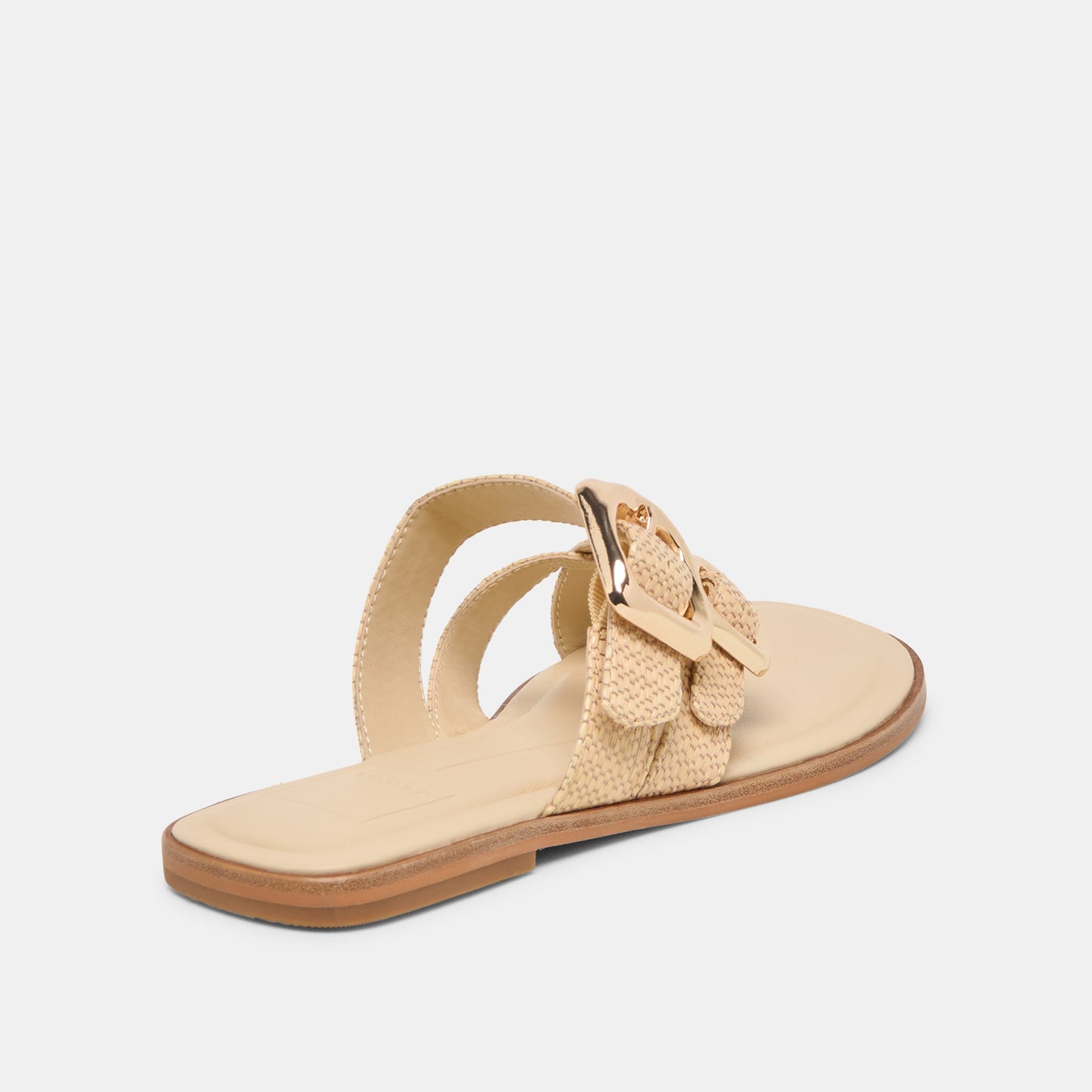 SHORE Sand Raffia Flip-Flop Buckled Sandals