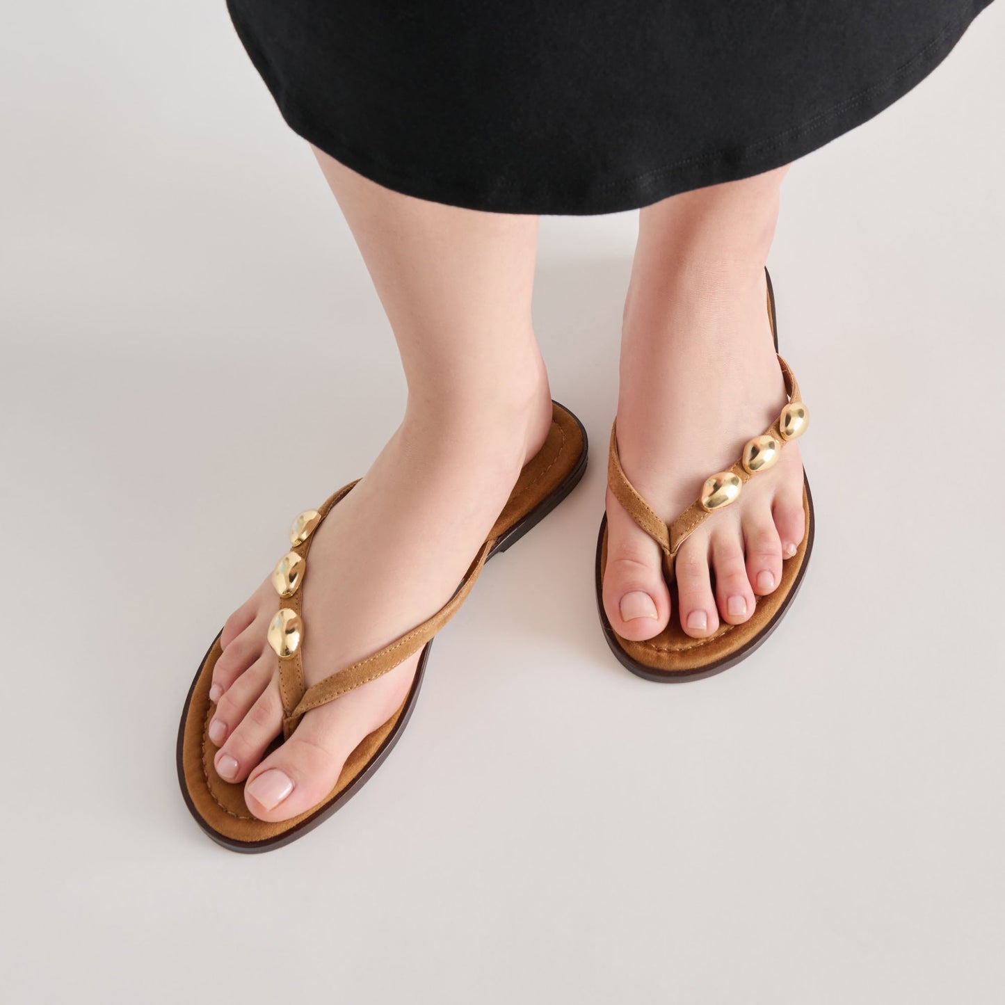Juny Teak Suede Sandals