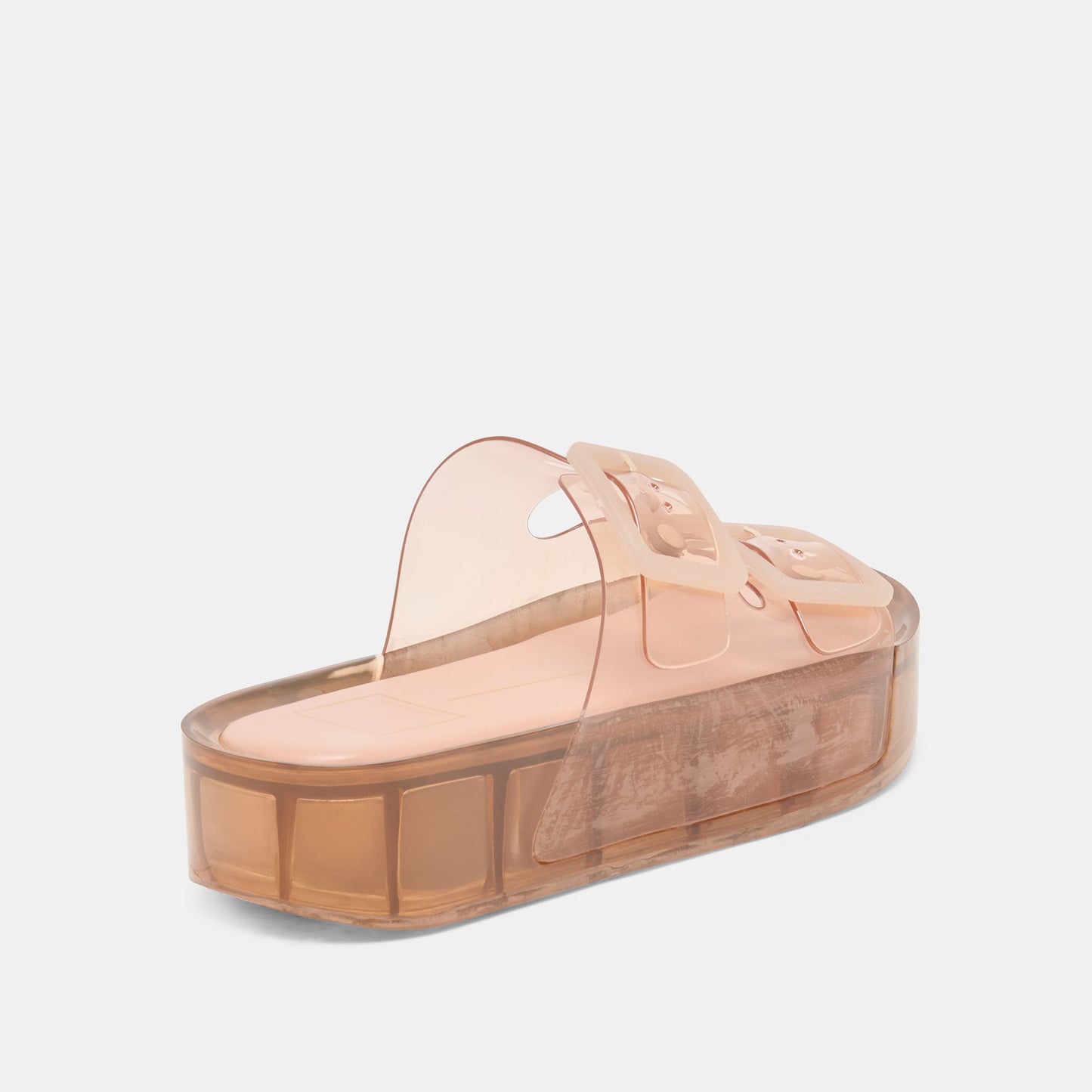 JULIO X Mocha Vinyl Jelly Platform Sandals