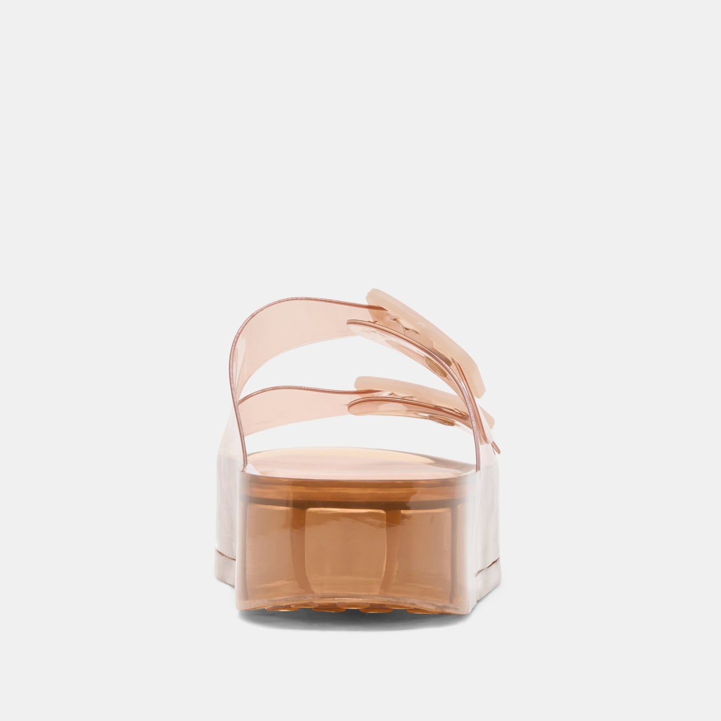 JULIO X Mocha Vinyl Jelly Platform Sandals