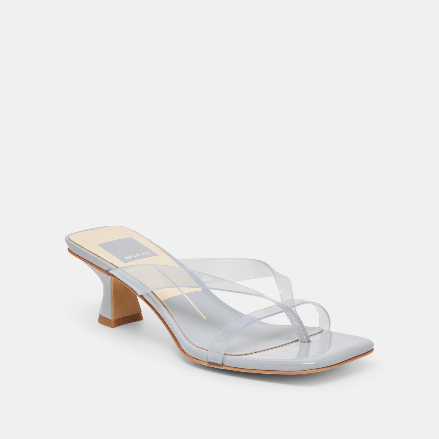 Brevel Vinyl Dusty Blue Jelly Heels
