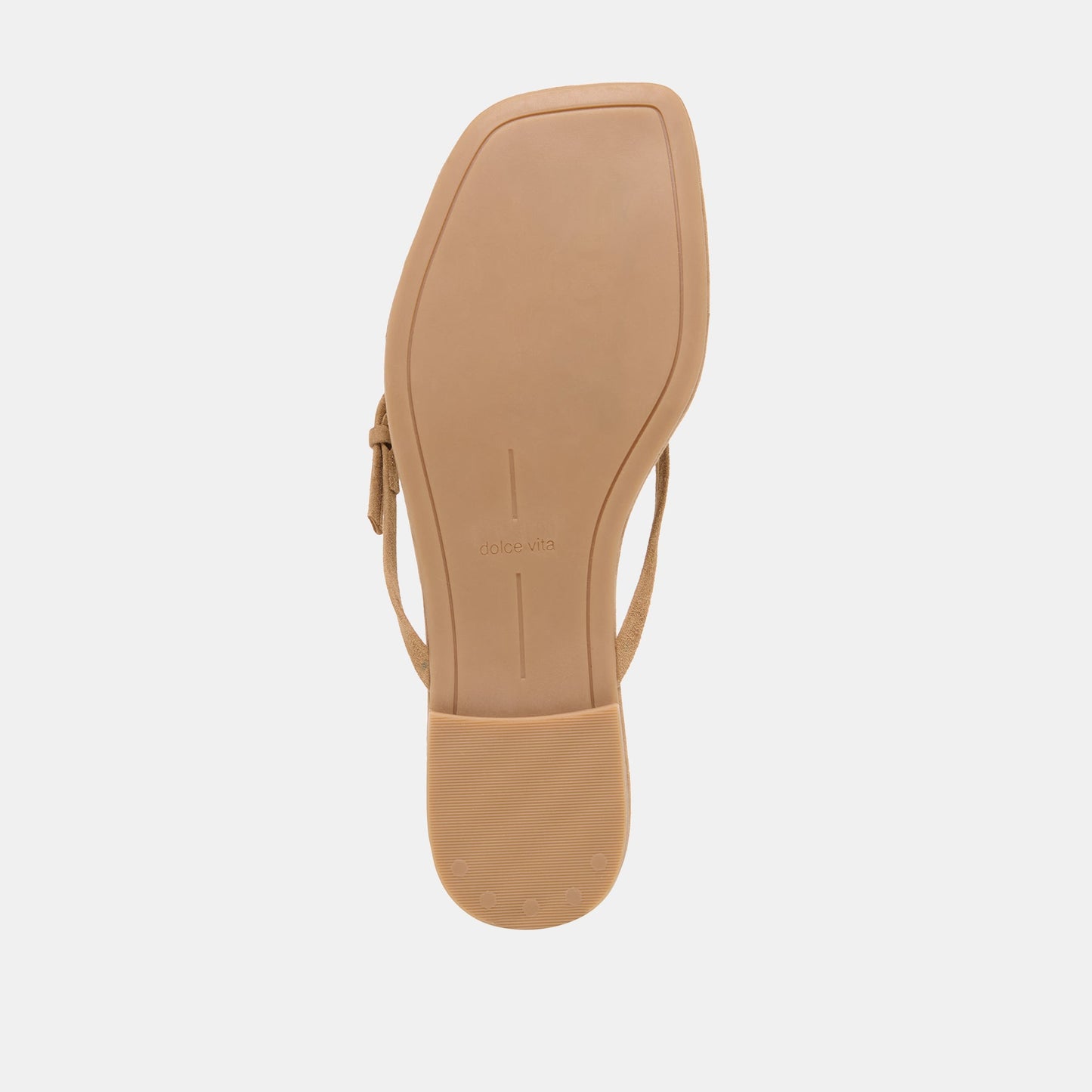 MALTA Lt Brown Suede Buckle Flip-Flop Sandals