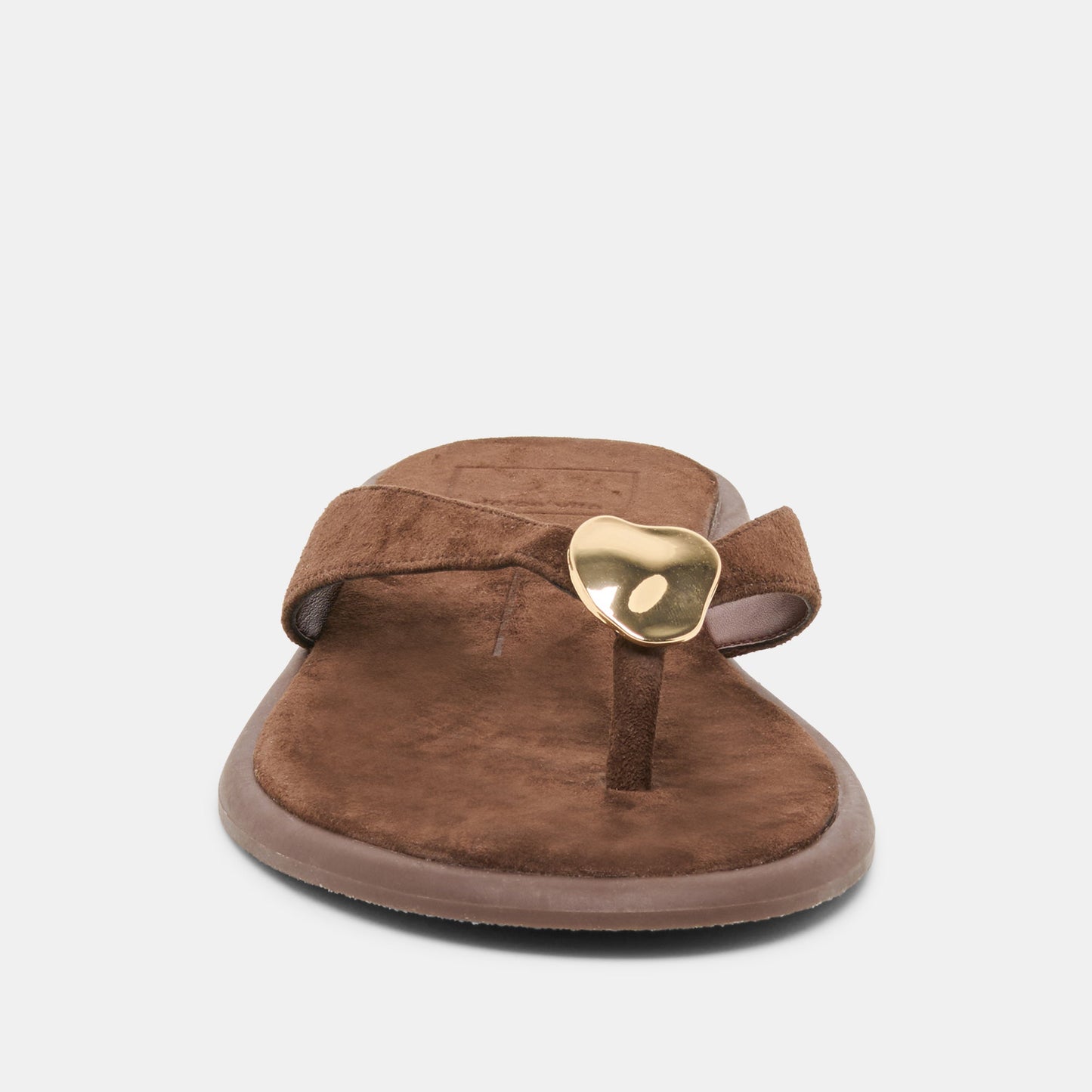 Jaina Dk Brown Suede Sandals