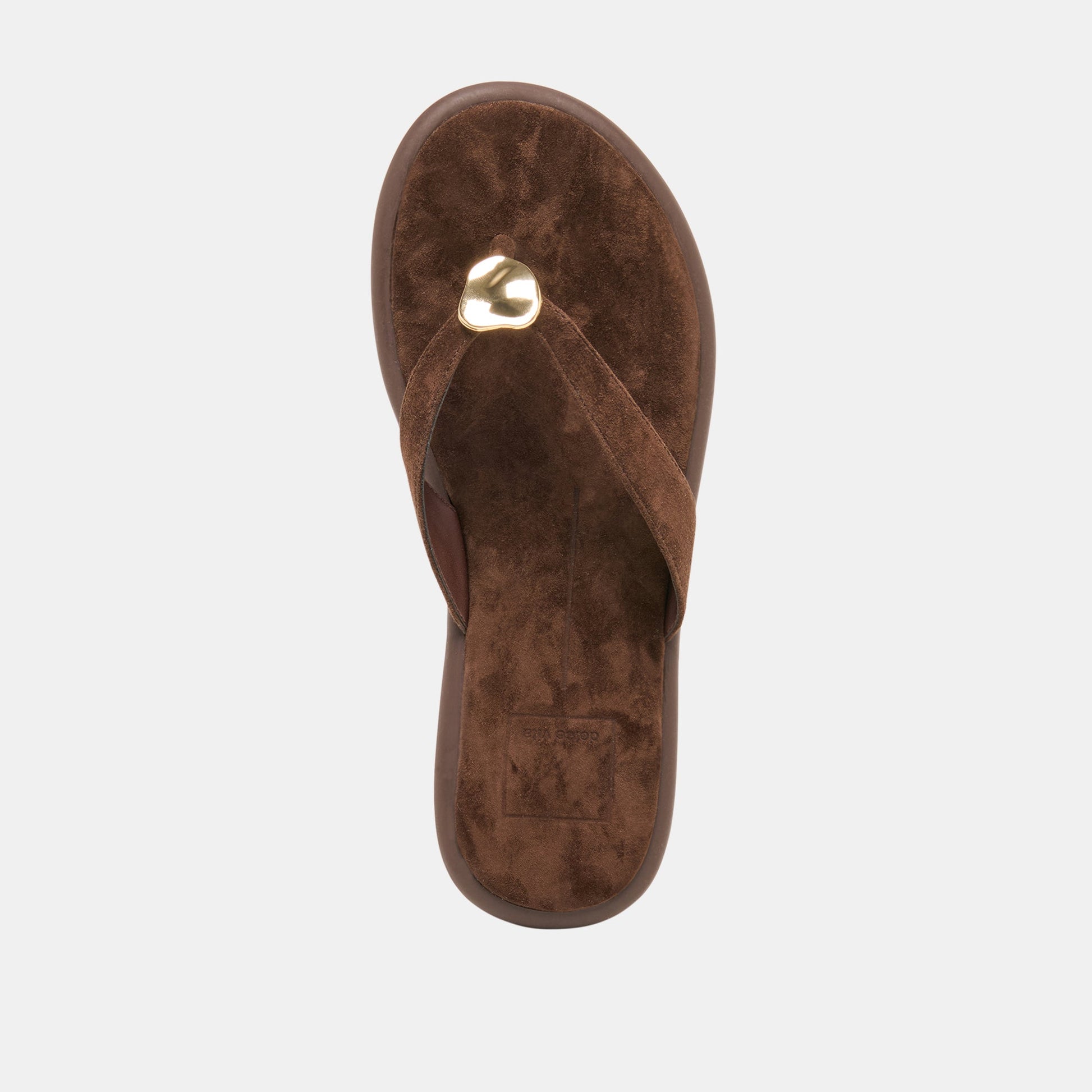Jaina Dk Brown Suede Sandals