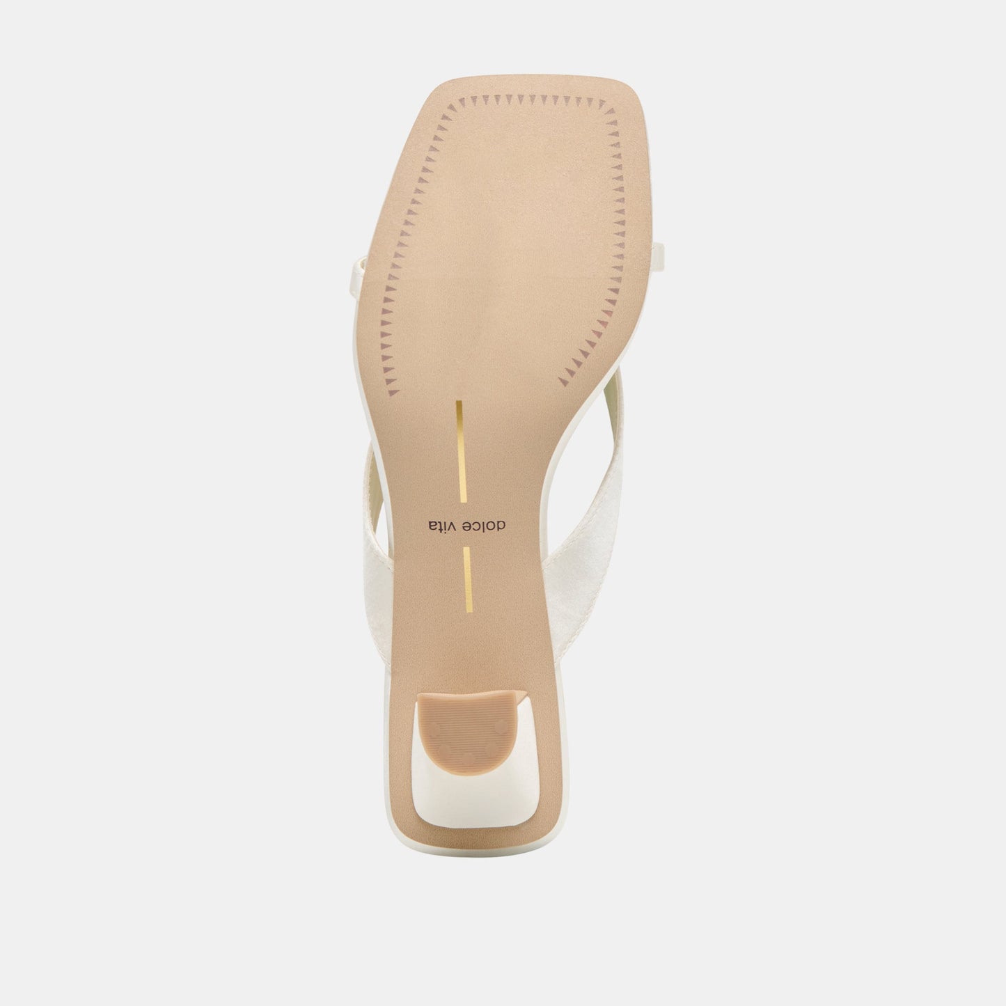 Brevel Wide True White Satin Heels