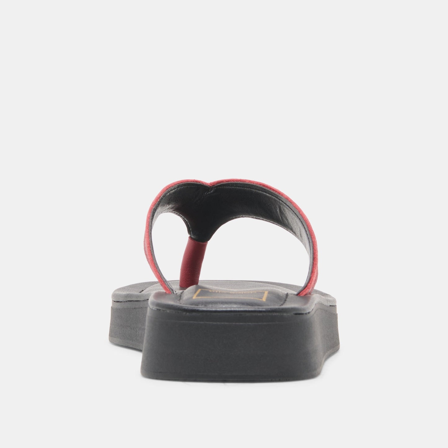 BLAYZE Red Leather Platform Flip-Flop Sandals