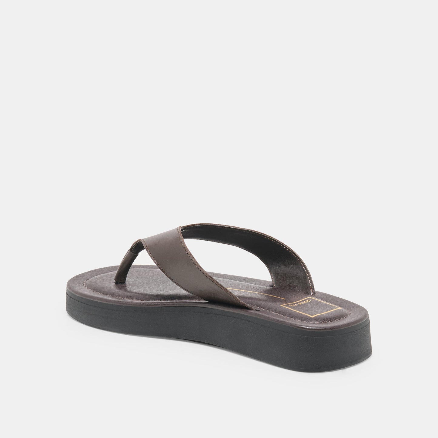 BLAYZE Dk Chocolate Leather Platform Flip-Flop Sandals