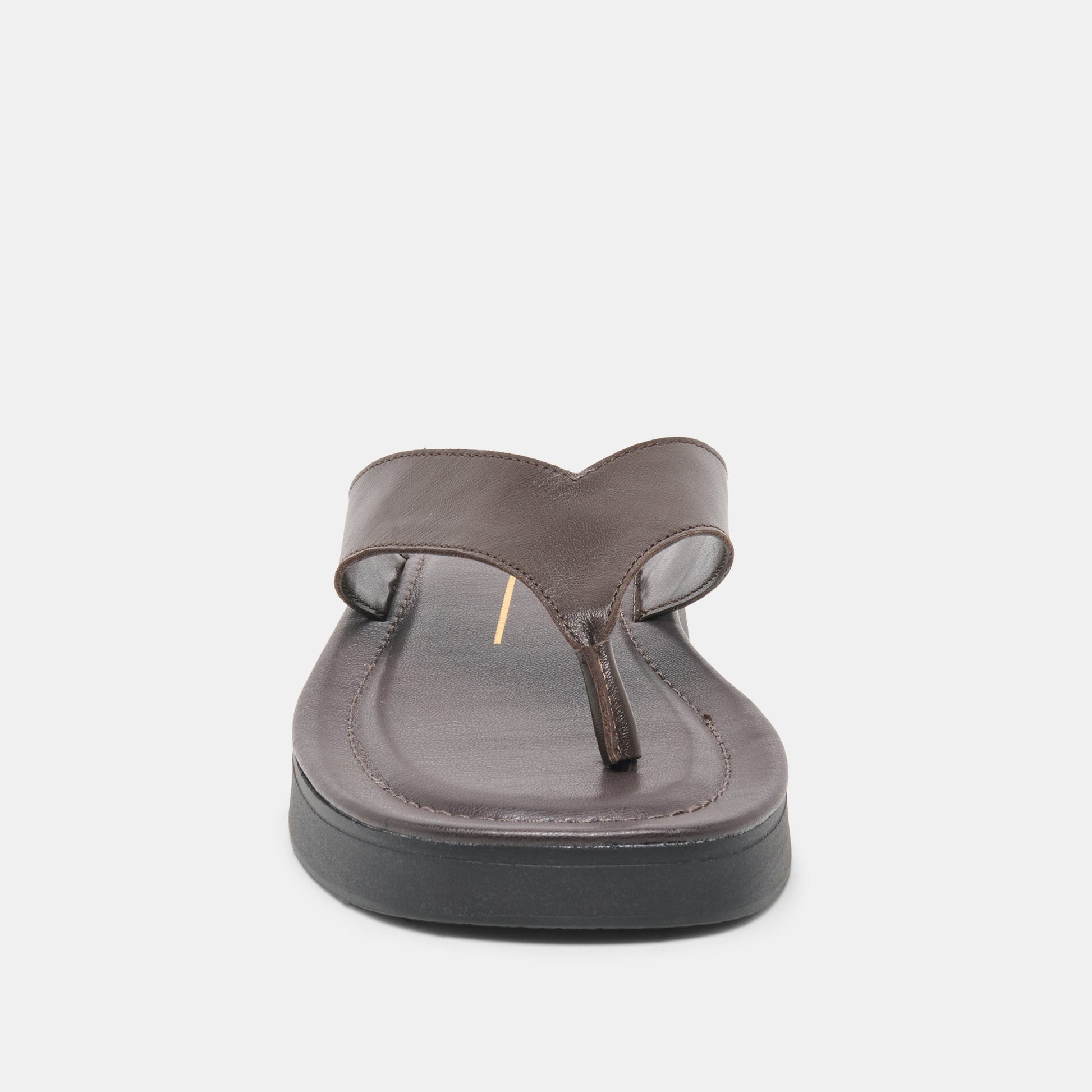 BLAYZE Dk Chocolate Leather Platform Flip-Flop Sandals