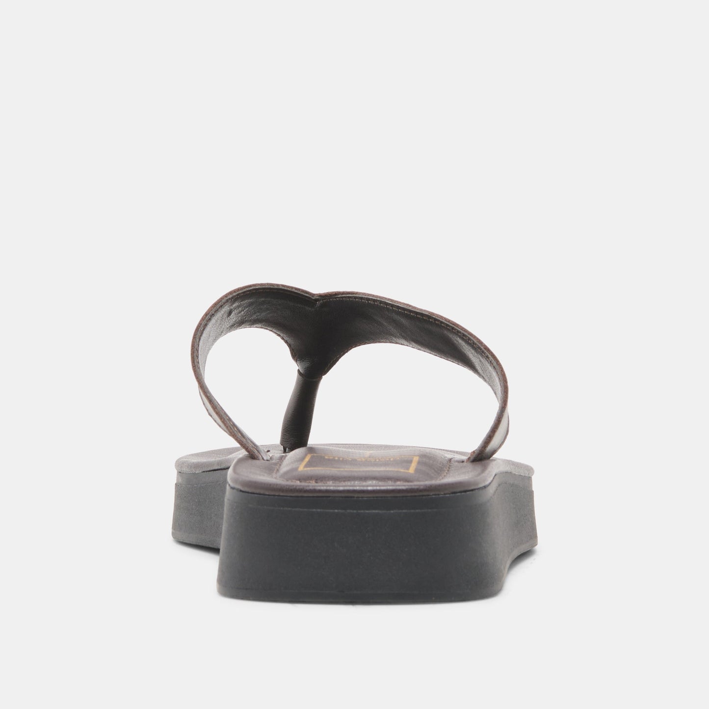 BLAYZE Dk Chocolate Leather Platform Flip-Flop Sandals