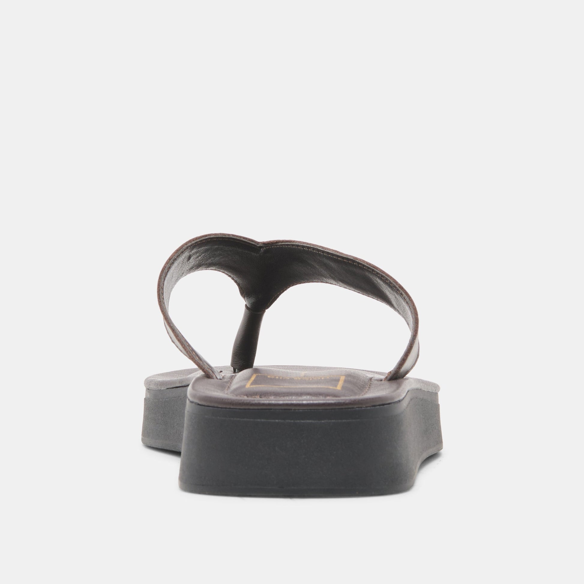 BLAYZE Dk Chocolate Leather Platform Flip-Flop Sandals