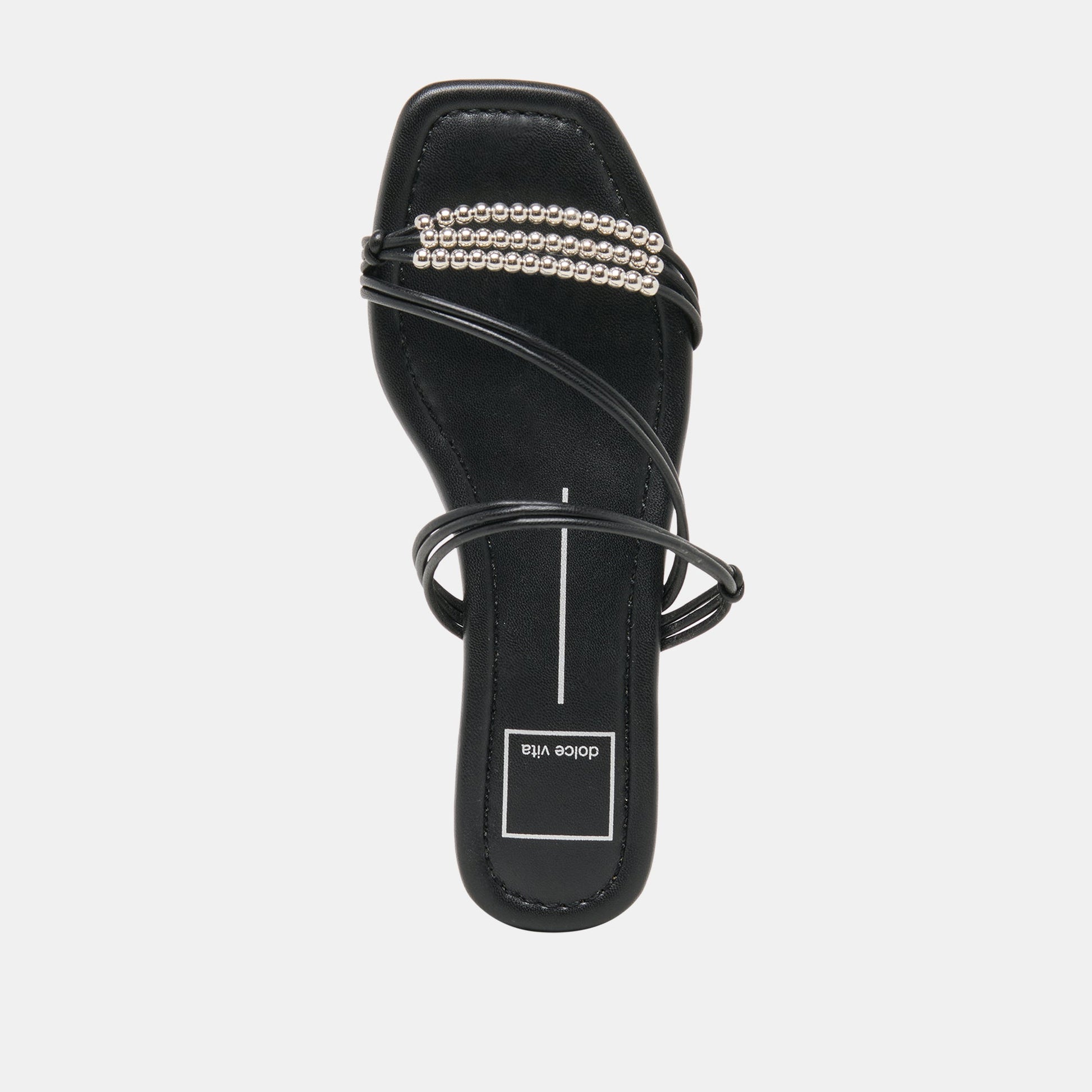 LYNDEE BEAD Black Stella Strappy Open-Toe Sandals