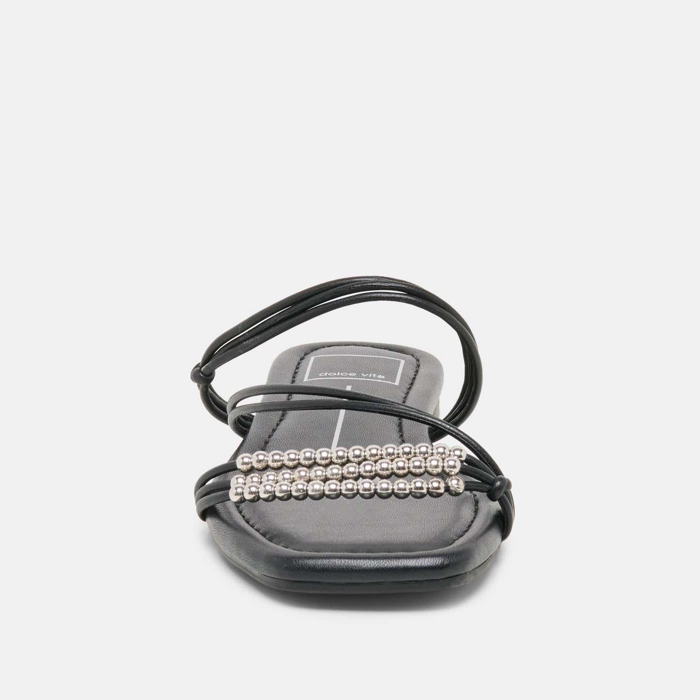 LYNDEE BEAD Black Stella Strappy Open-Toe Sandals