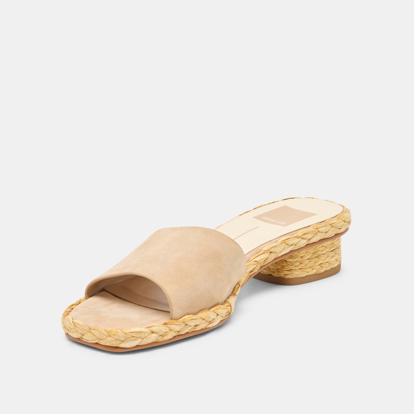 Dixi Wide Camel Suede Sandals