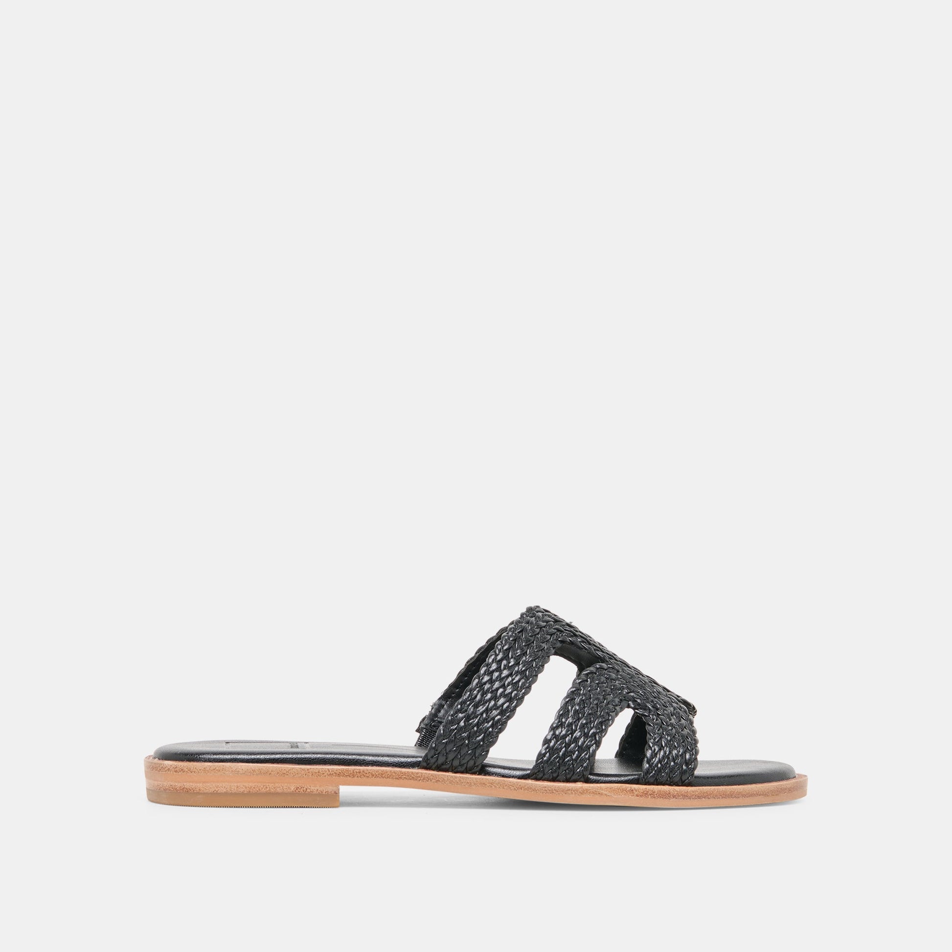 EMON Black Stella Slide Open-Toe Sandals