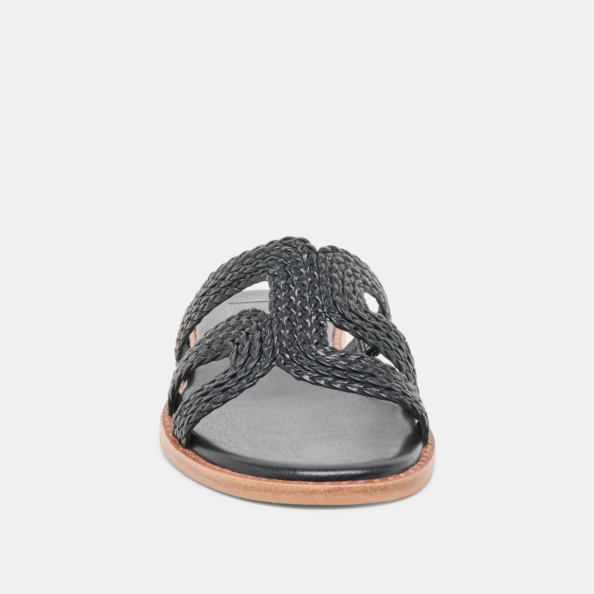 EMON Black Stella Slide Open-Toe Sandals