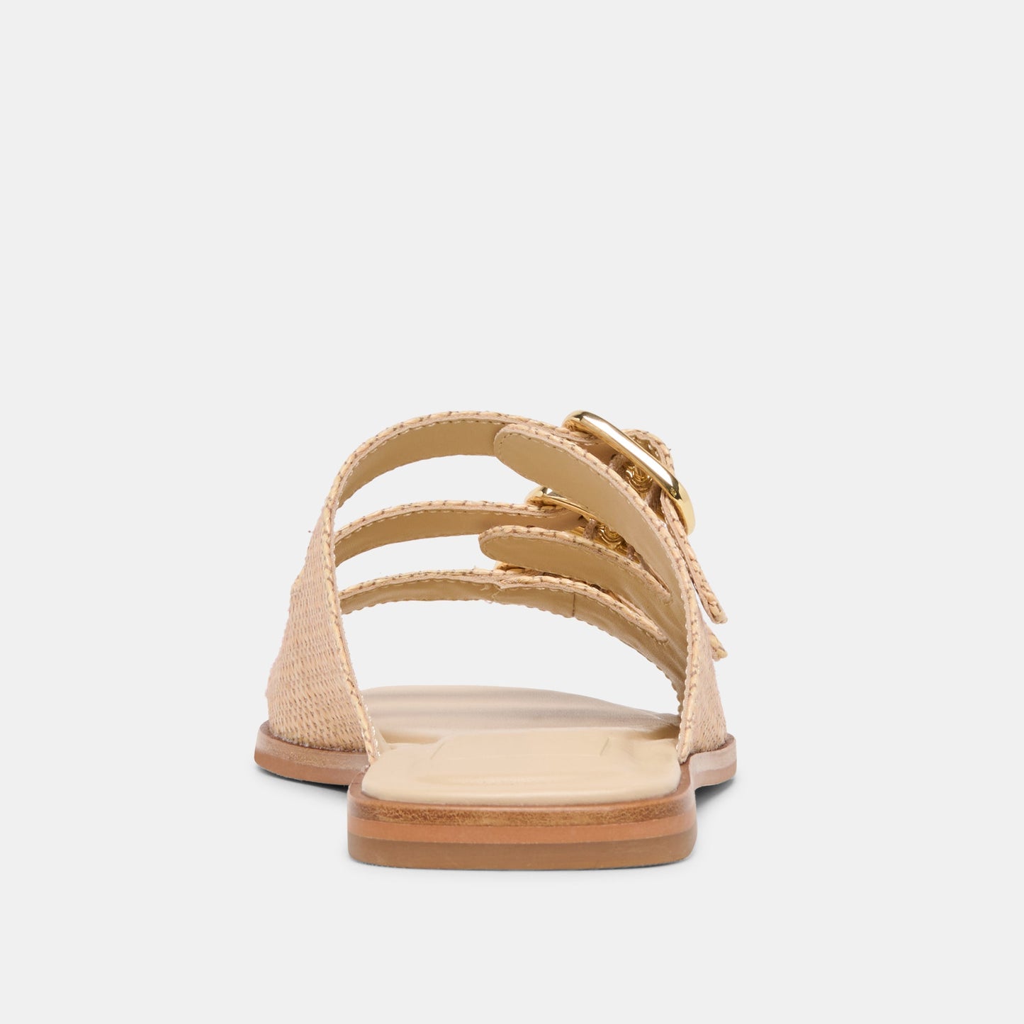 FIN Sand Raffia Open-Toe Slide Sandals