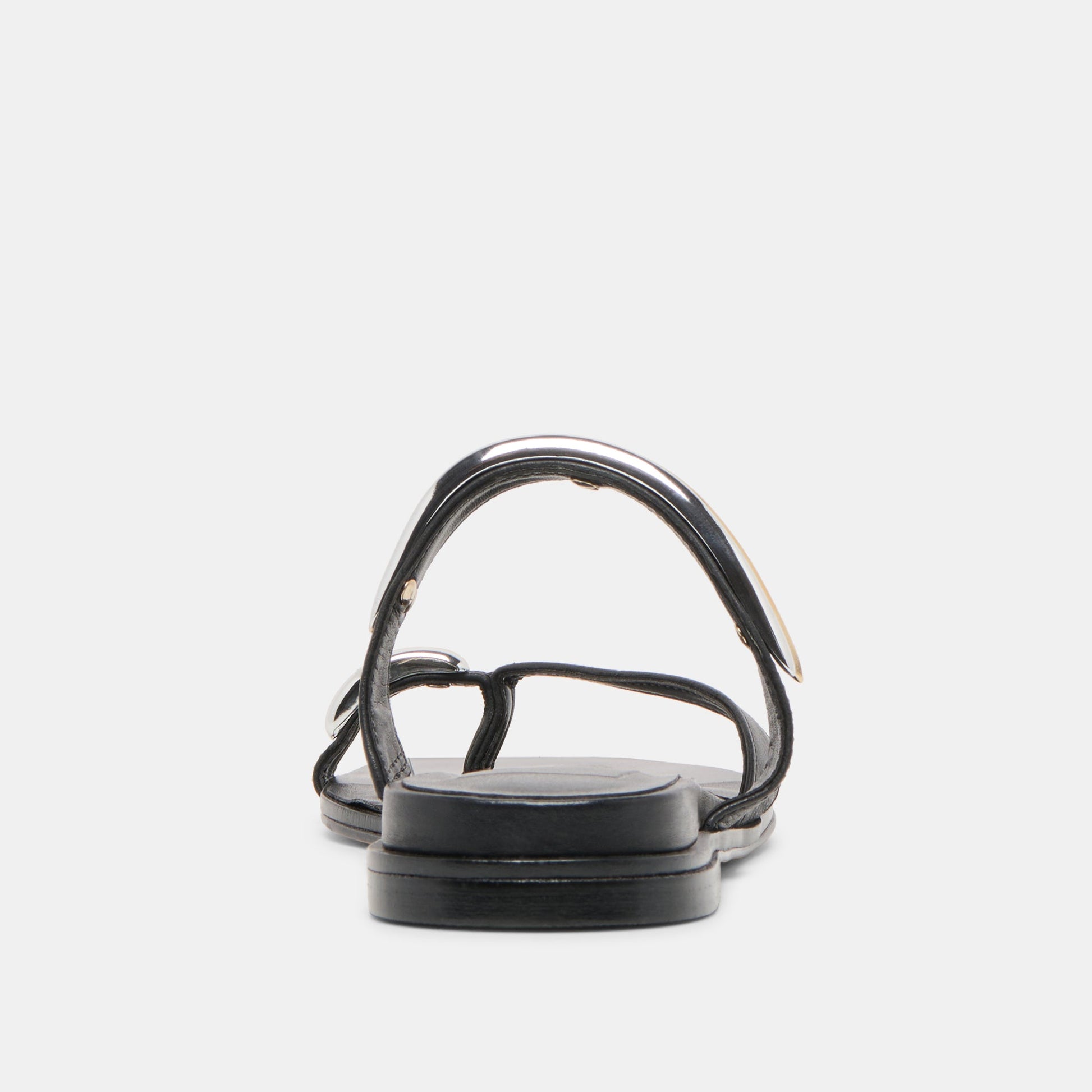 Tarina Black Leather Sandals