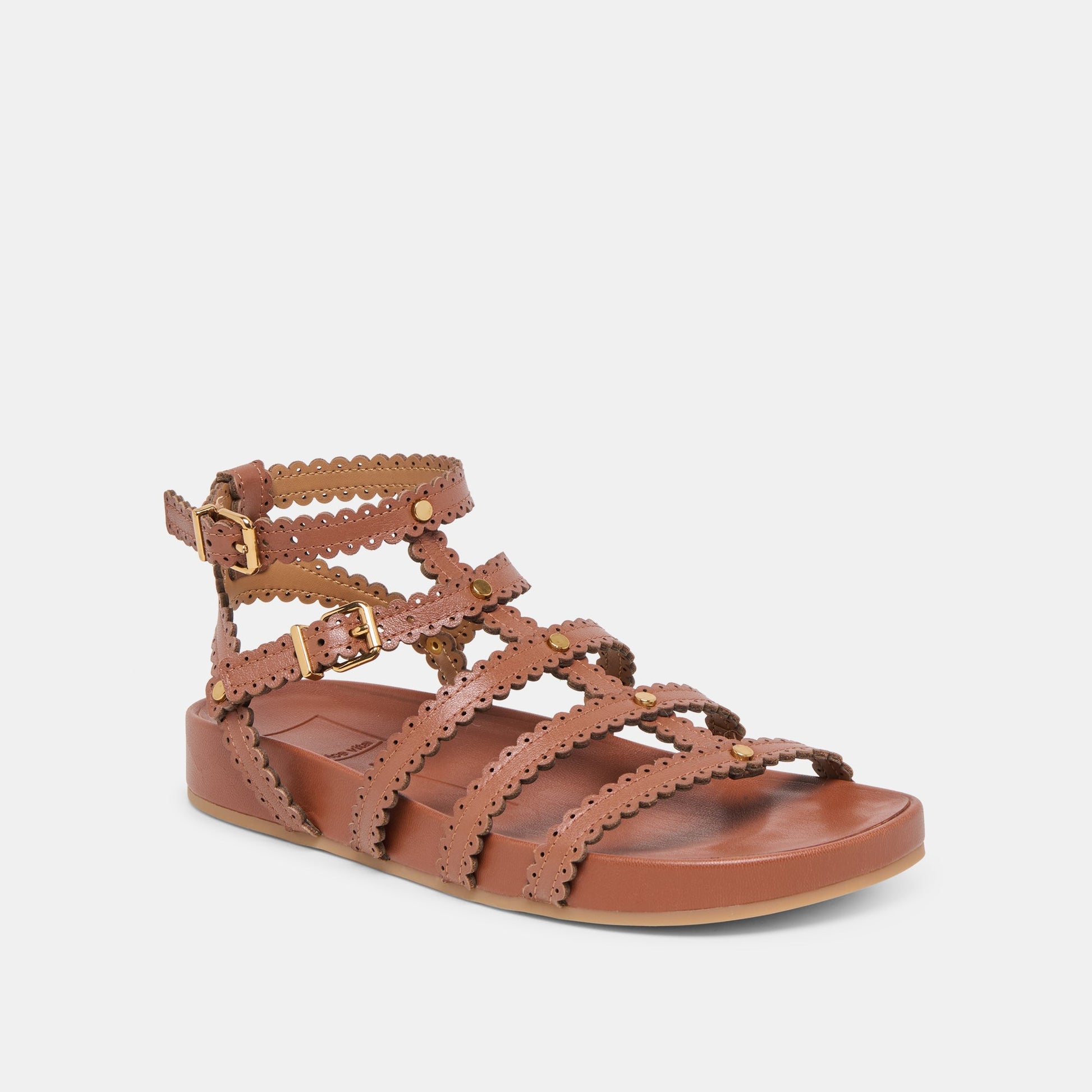 Susana Cognac Leather Sandals