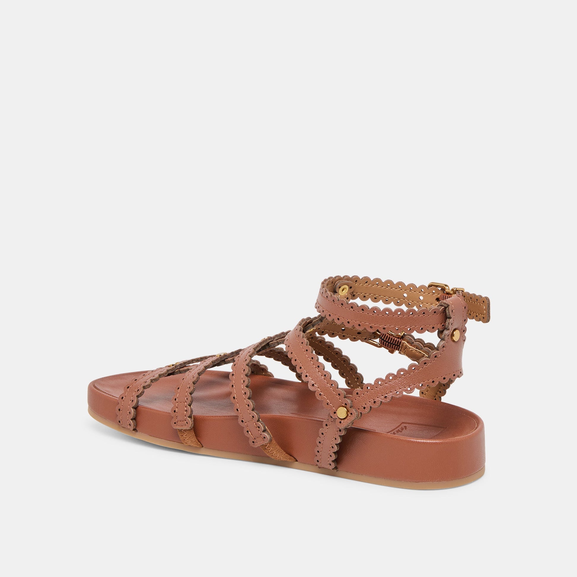Susana Cognac Leather Sandals