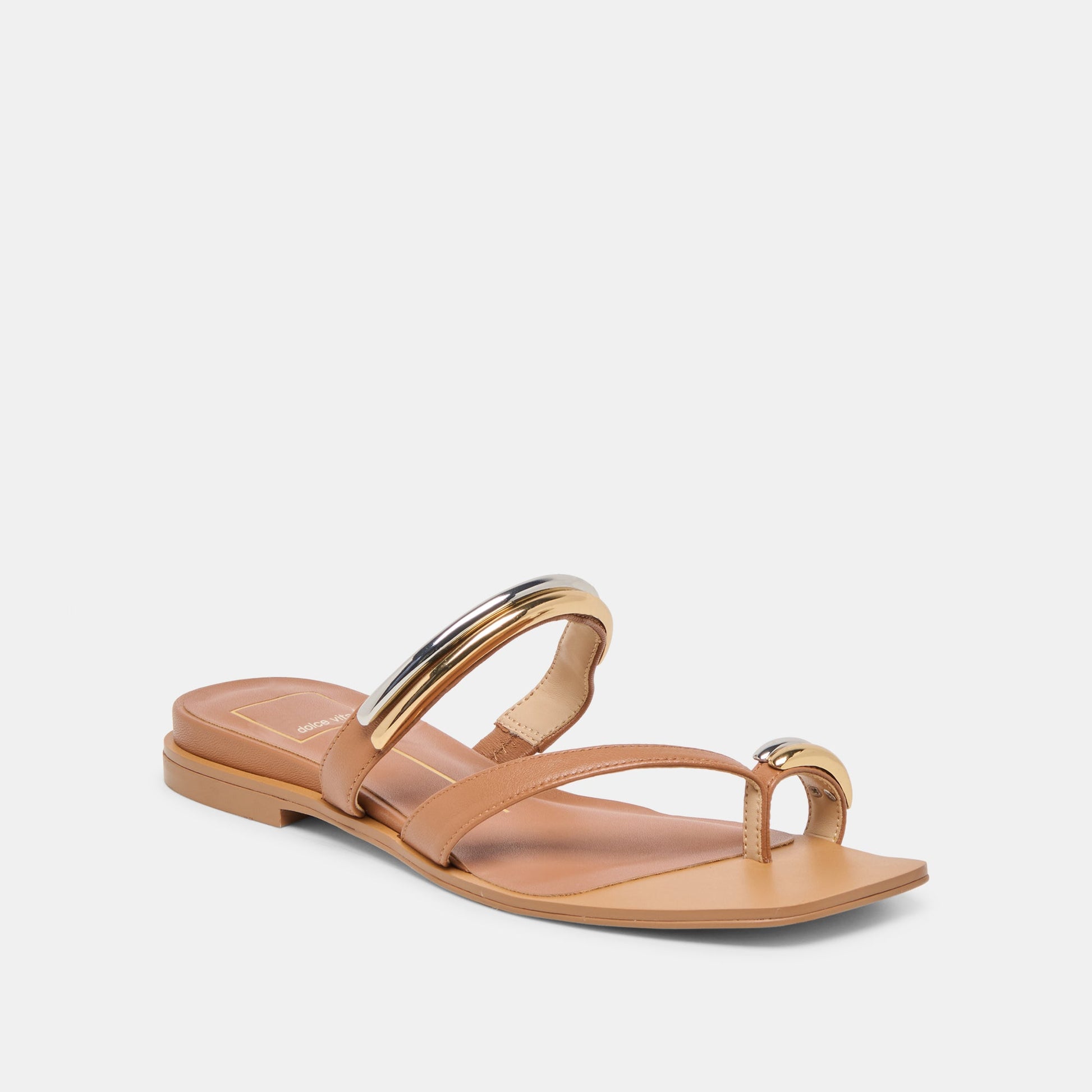 Tarina Caramel Leather Sandals
