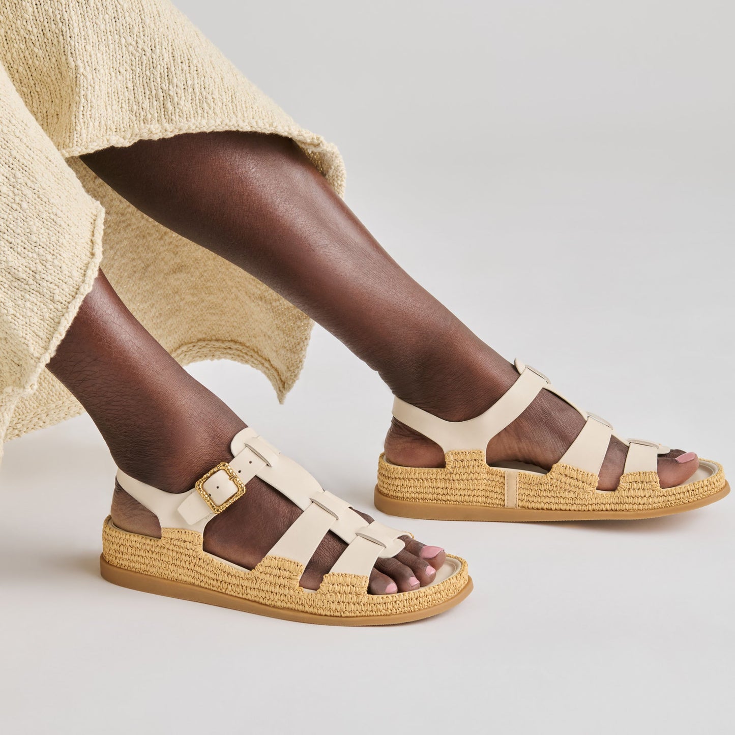 Shenna Bone Leather Sandals