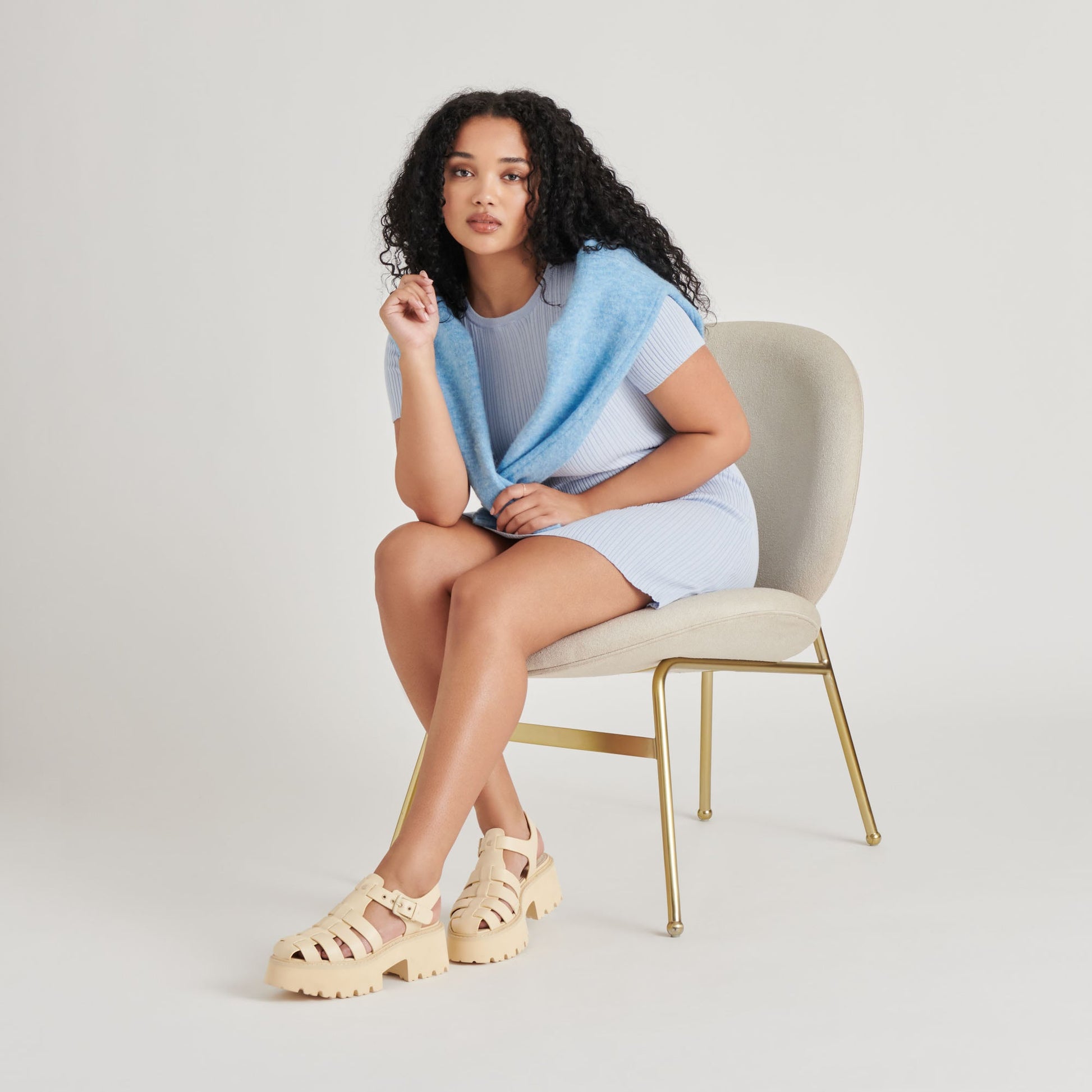 LASLY TONAL SANDALS LIGHT YELLOW LEATHER
 – Dolce Vita
