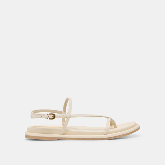 Dallen Off White Leather Sandals