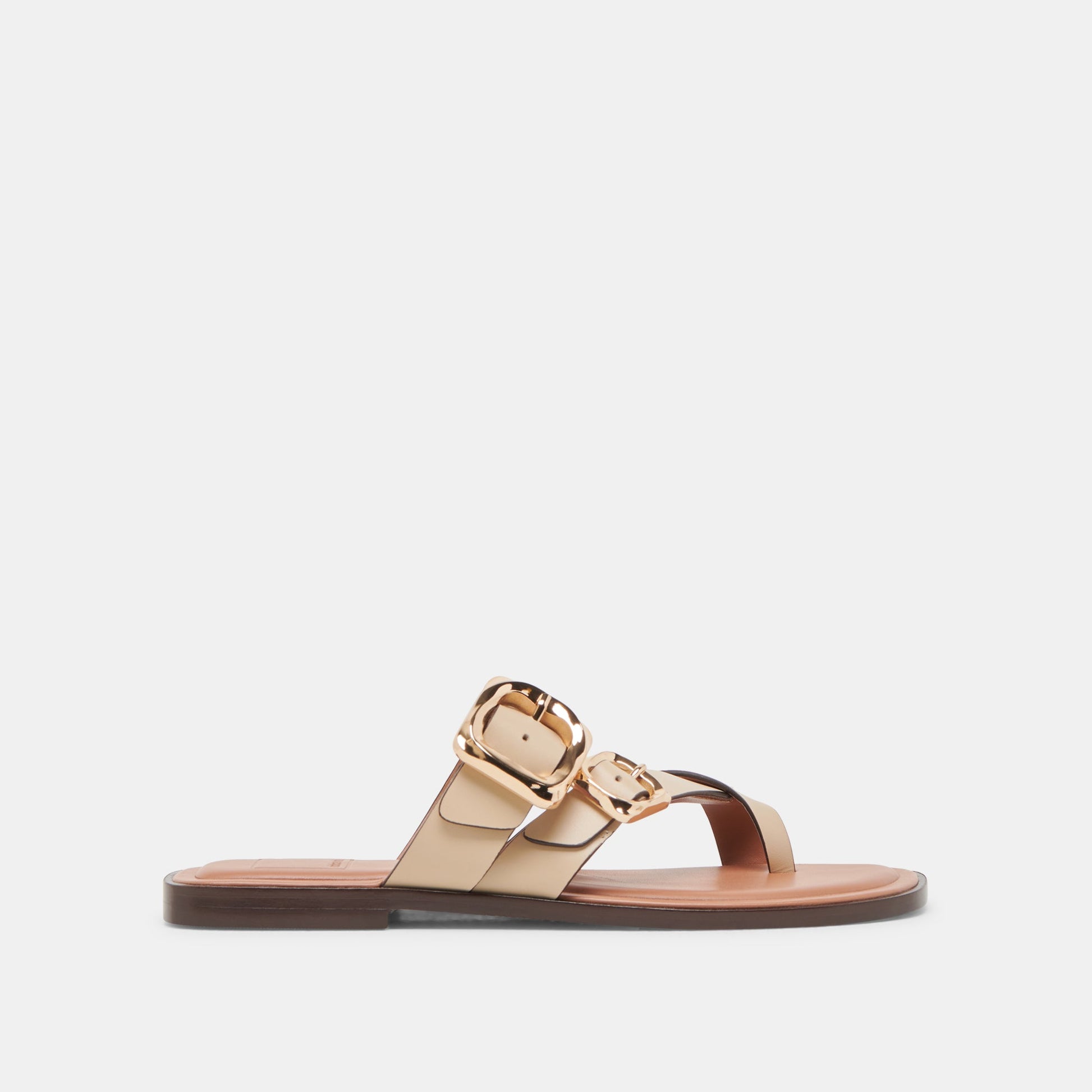 Shore Ivory Leather Sandals
