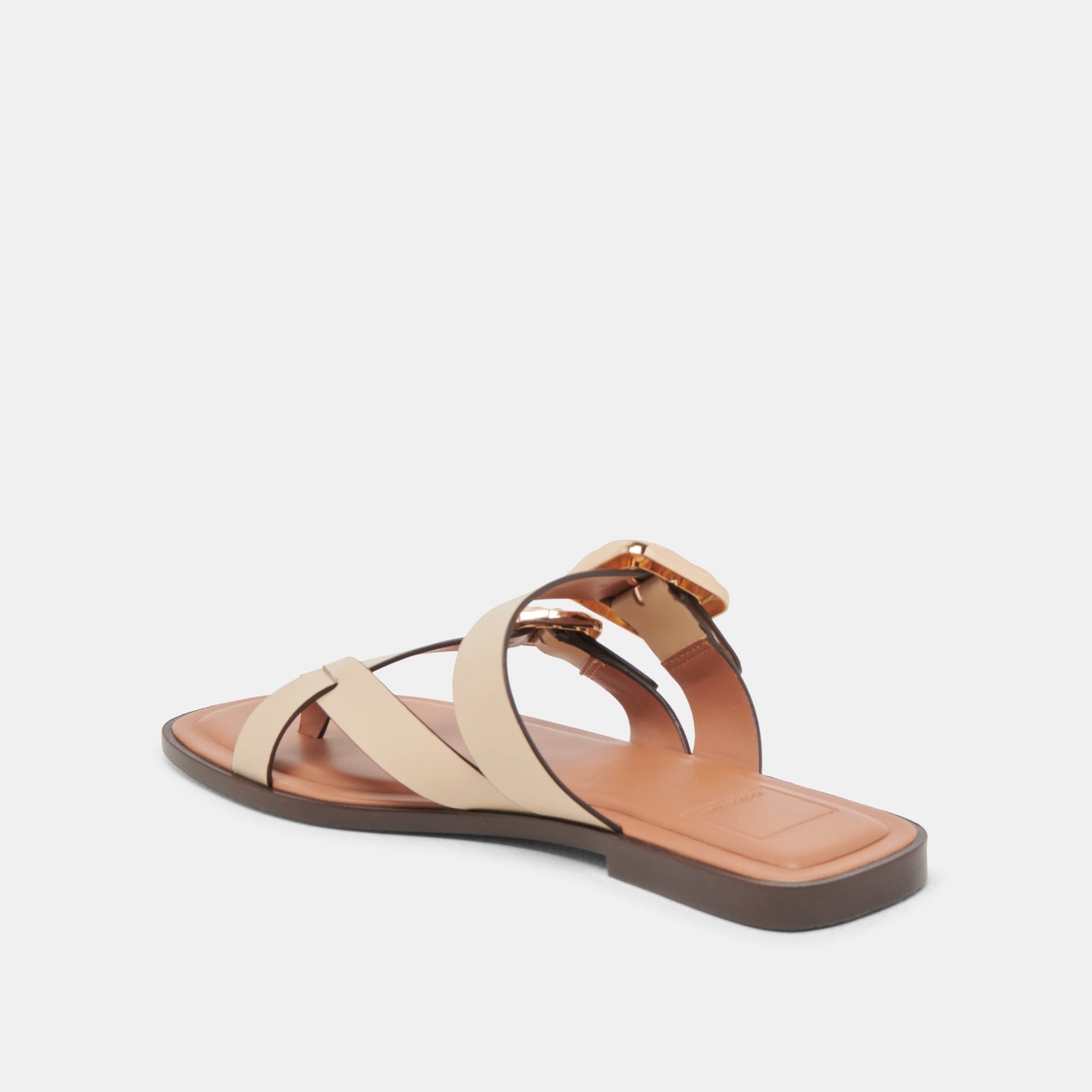 Shore Ivory Leather Sandals