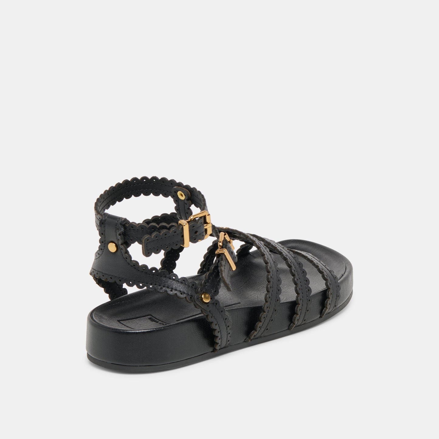 Susana Black Leather Sandals