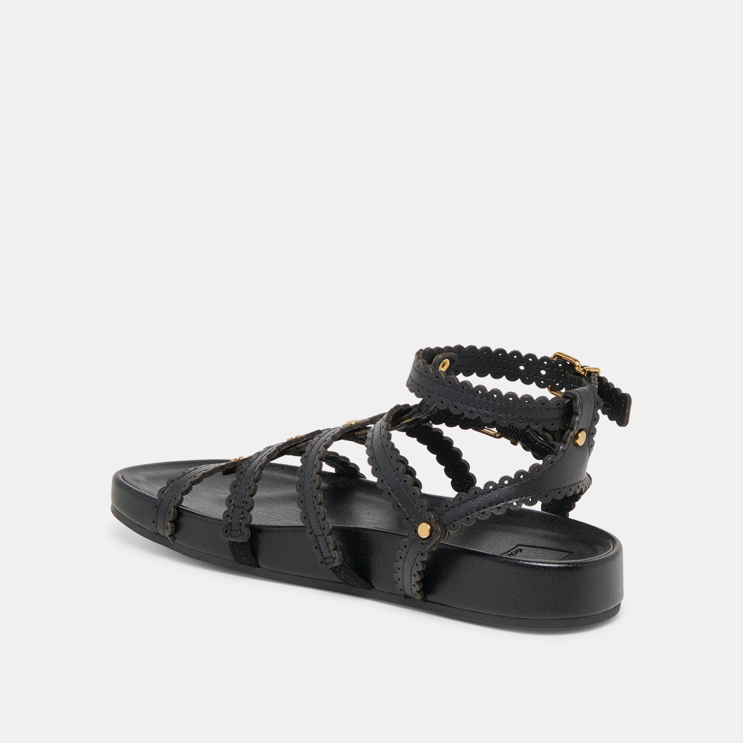 Susana Black Leather Sandals