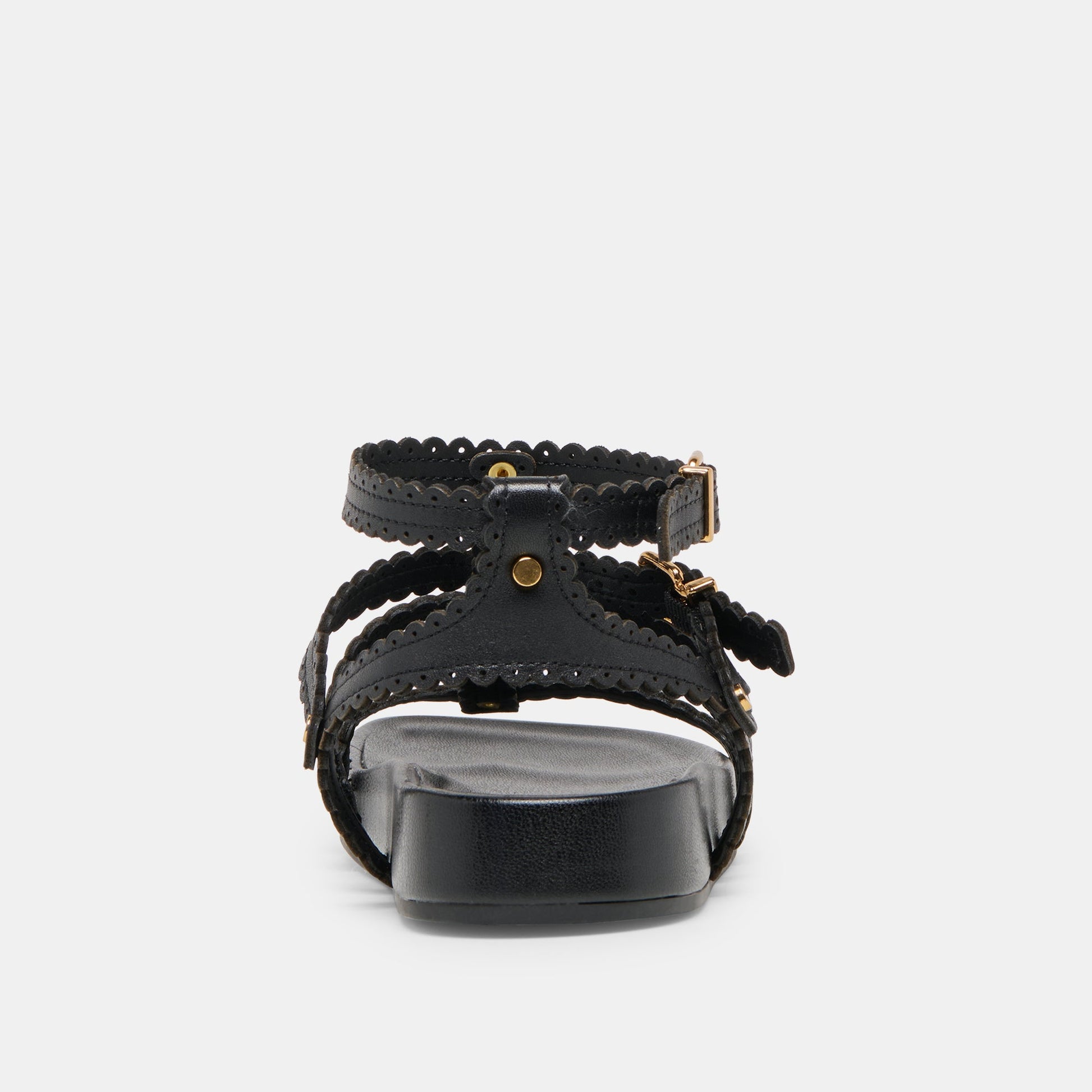 Susana Black Leather Sandals