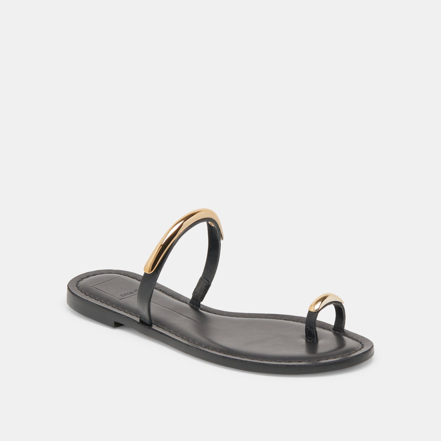 WINK WIDE SANDALS BLACK LEATHER
 – Dolce Vita
