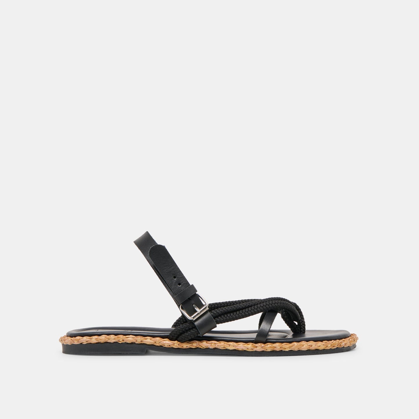 Reed Black Leather Sandals
