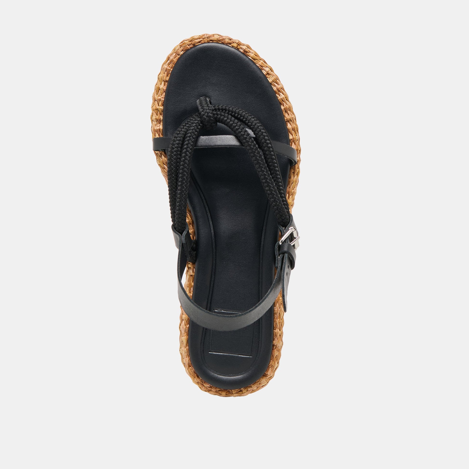 Reed Black Leather Sandals