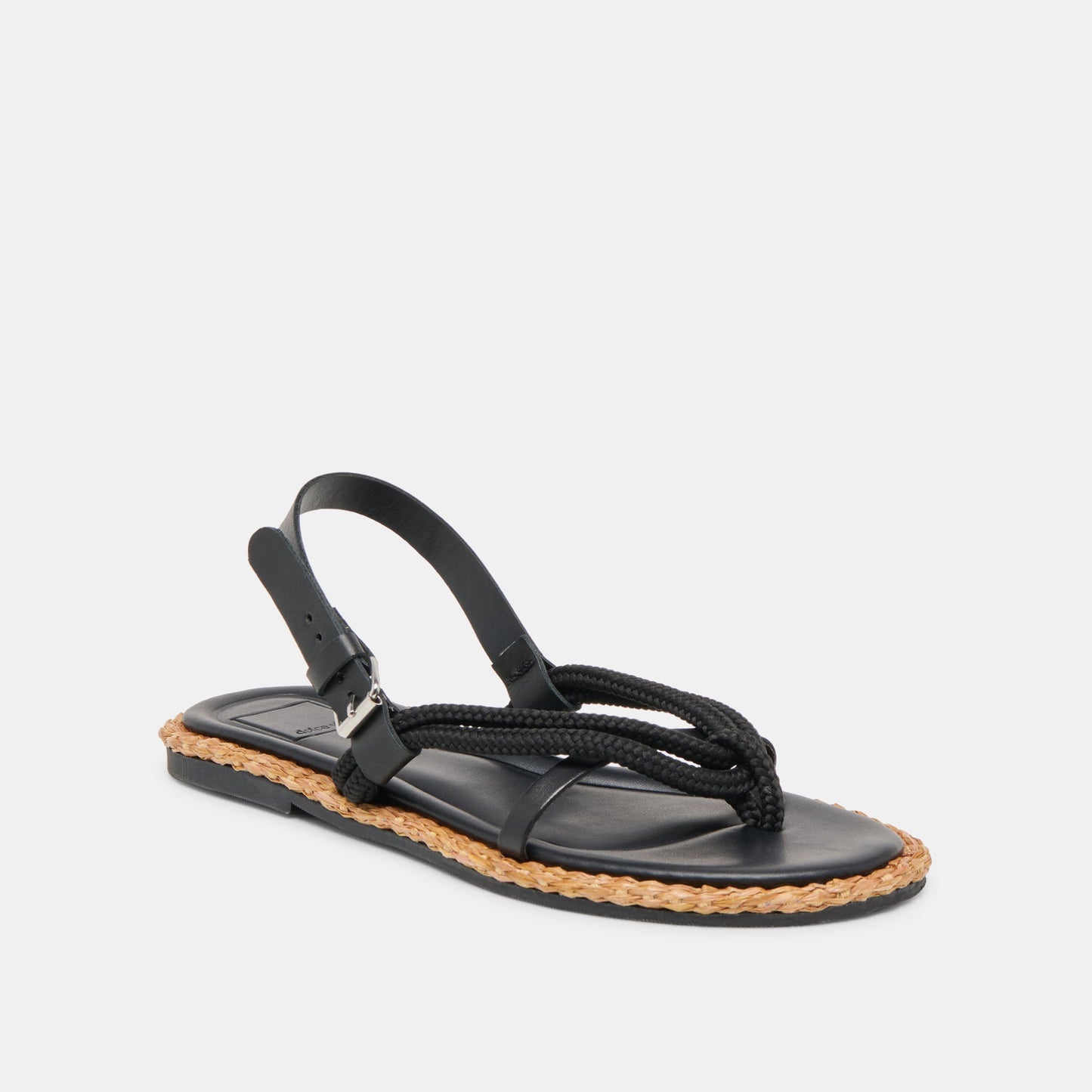 Reed Black Leather Sandals