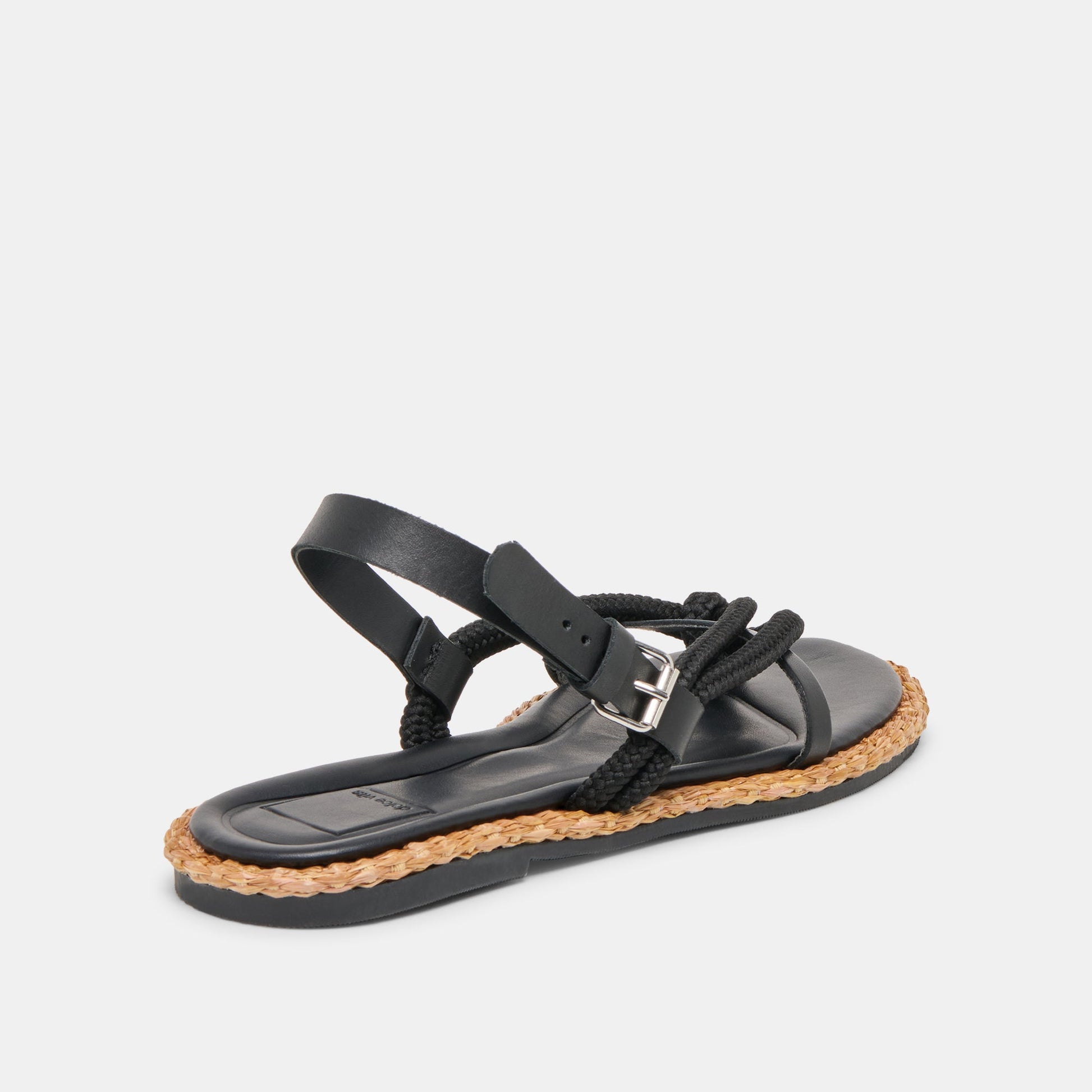 Reed Black Leather Sandals