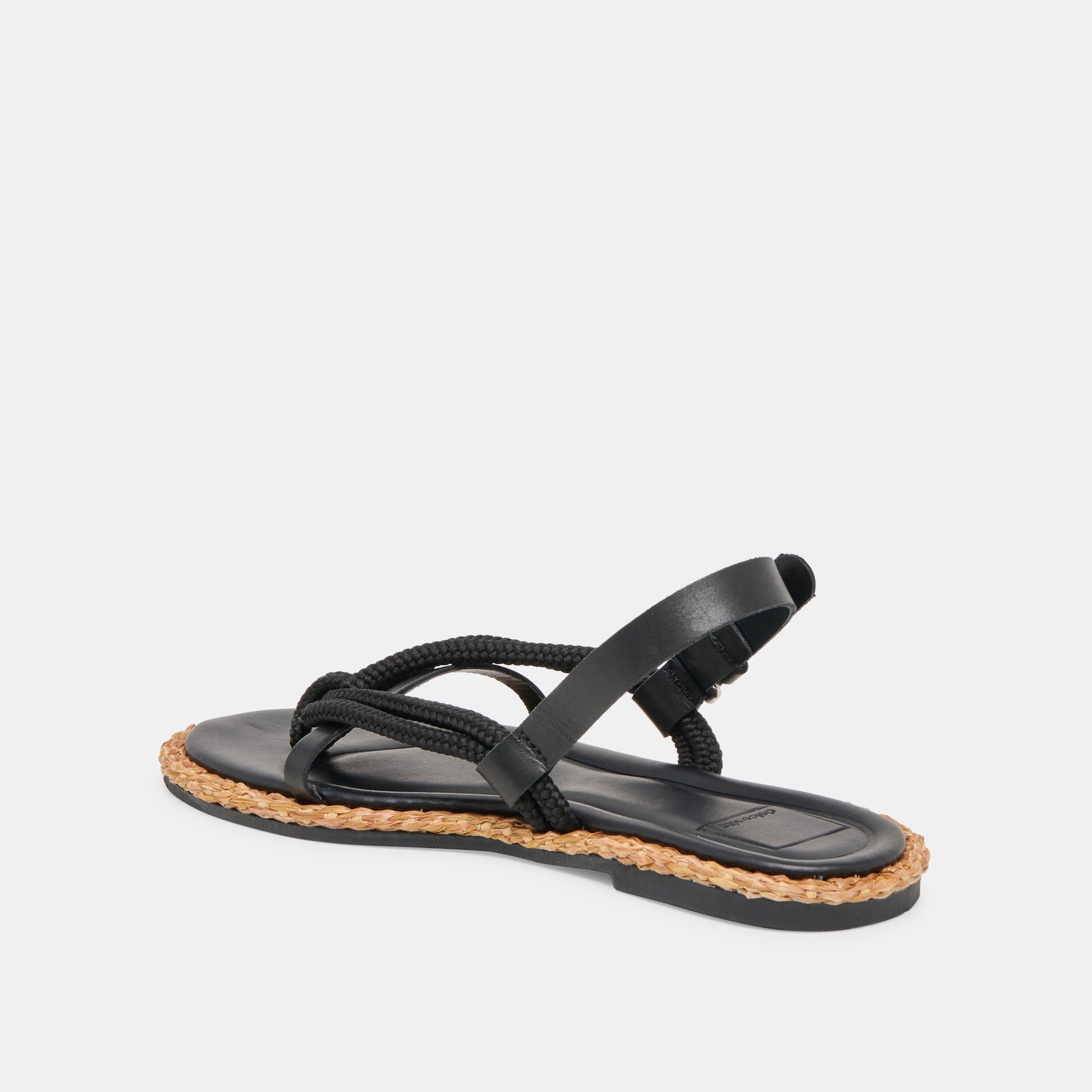 Reed Black Leather Sandals